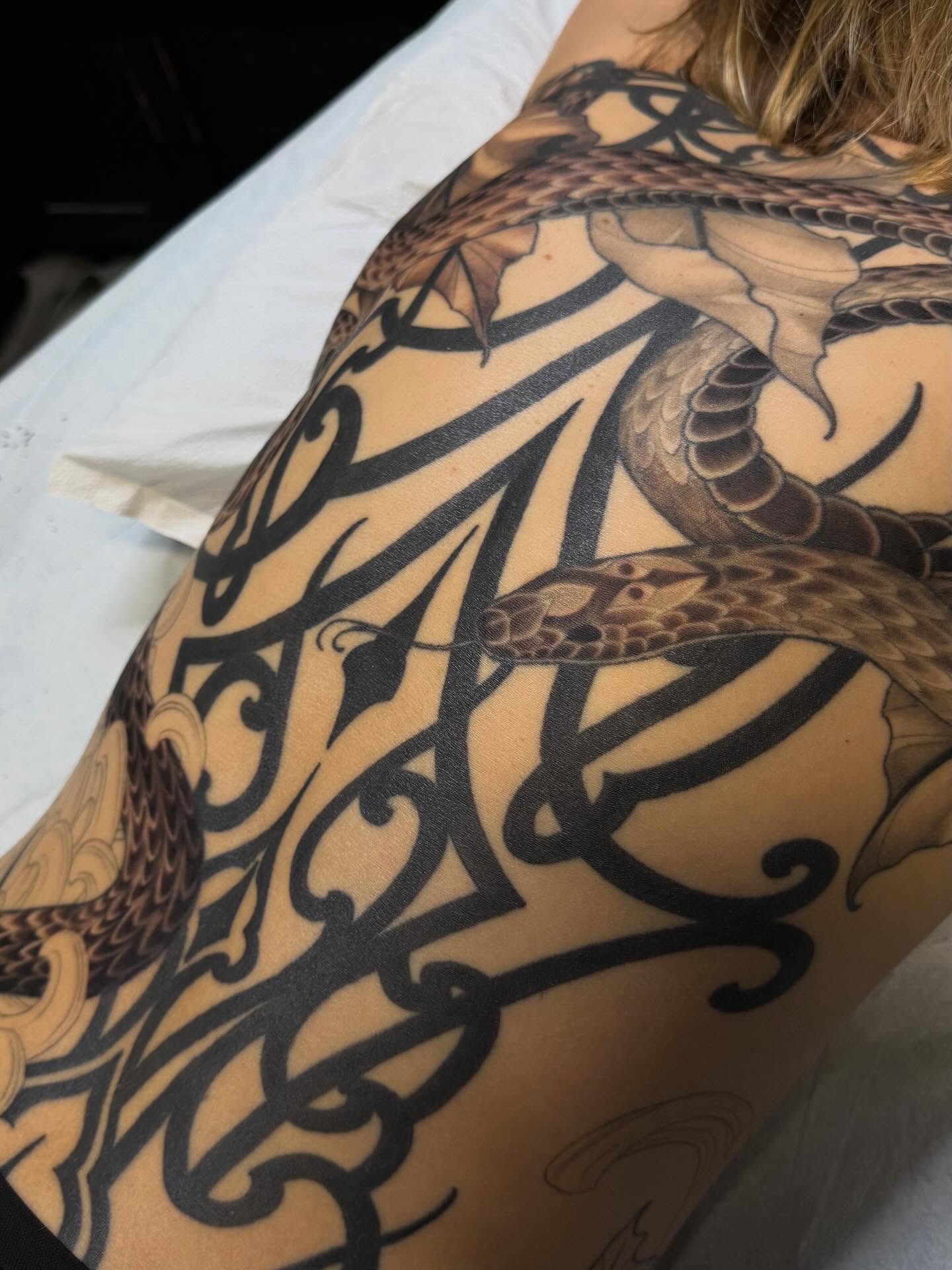 Tattoo by @iamnicholasblack — realism, tribal