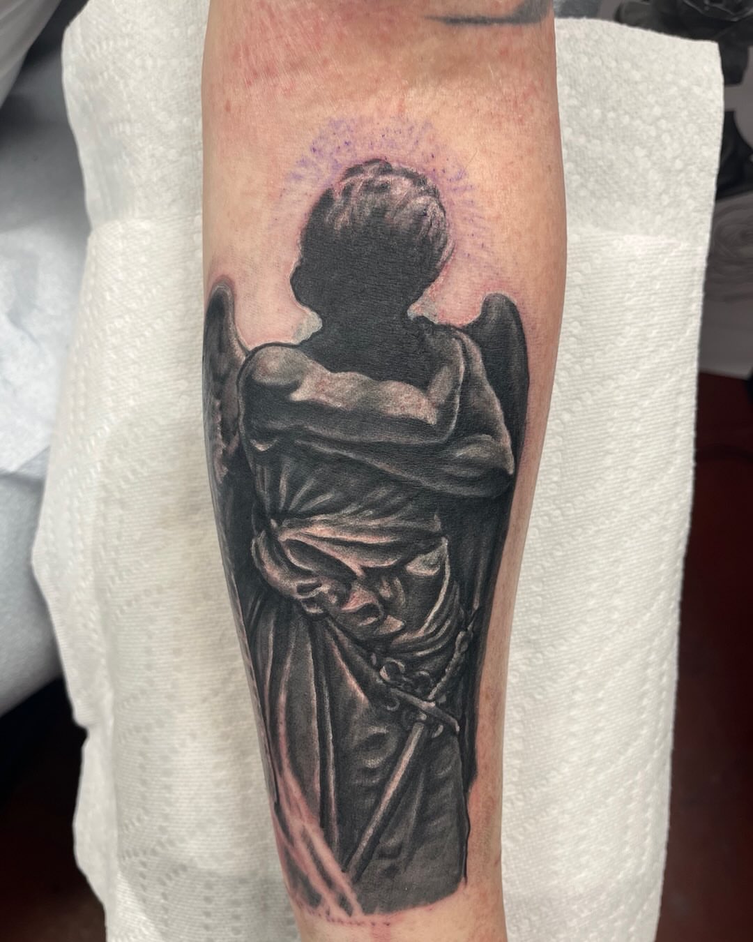 Tattoo by @vectordoe — black_and_grey, realism