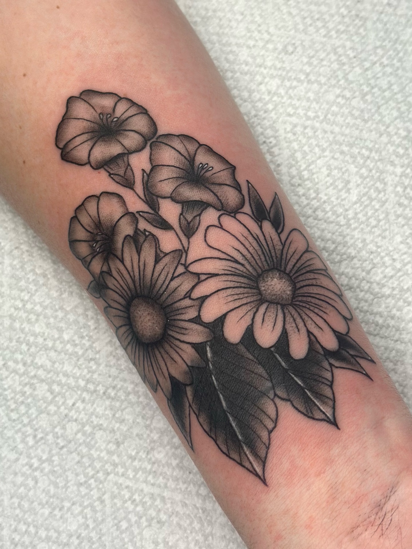 Tattoo by @cryptidtattooer — black_and_grey