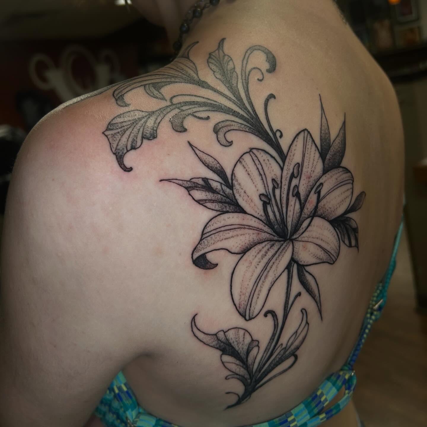 Tattoo by @mya.tattoos β dotwork, black_and_grey