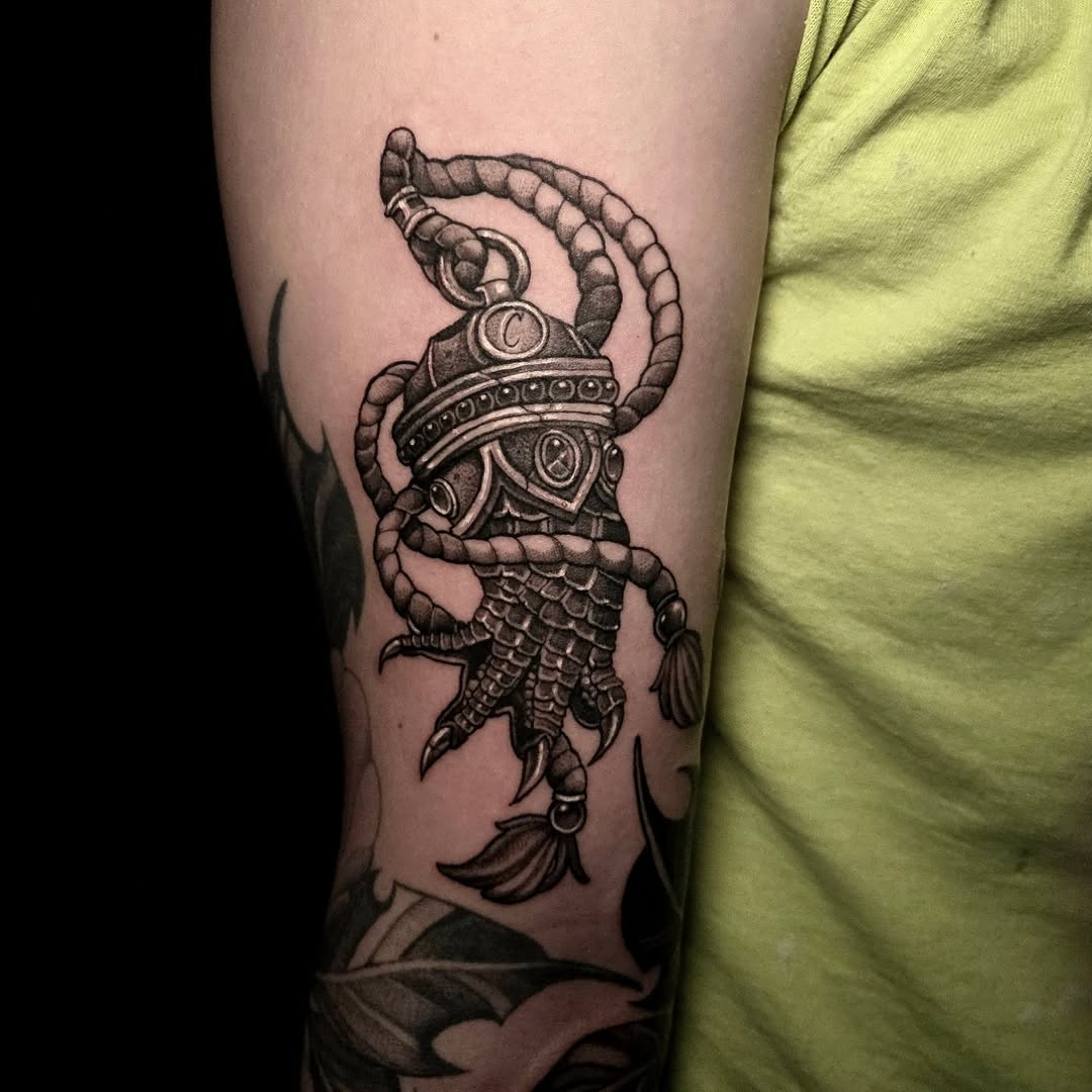 Tattoo by @sydneypaigetattoos — black_and_grey, realism