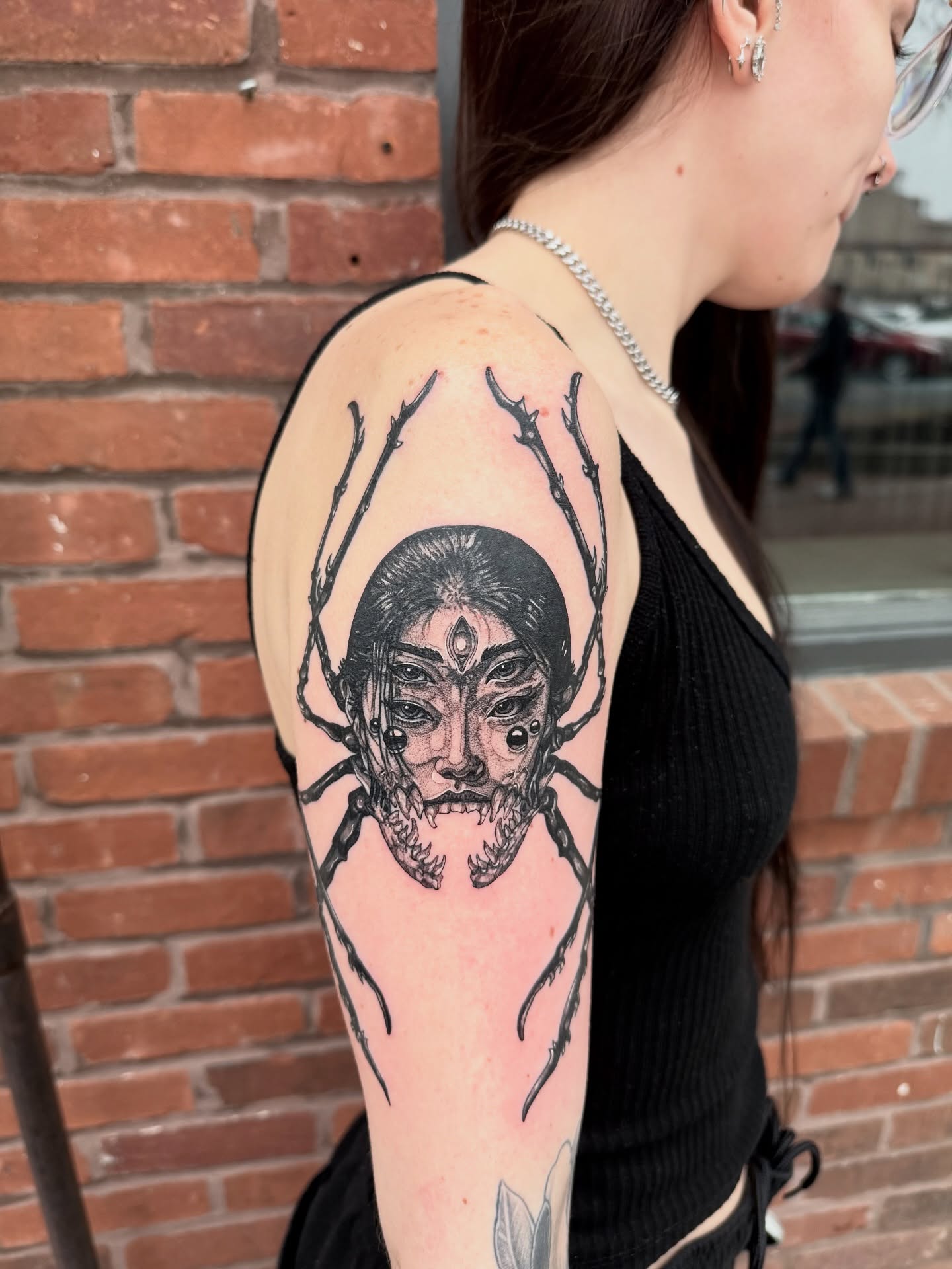 Tattoo by @db_atlas — black_and_grey, dark_realism