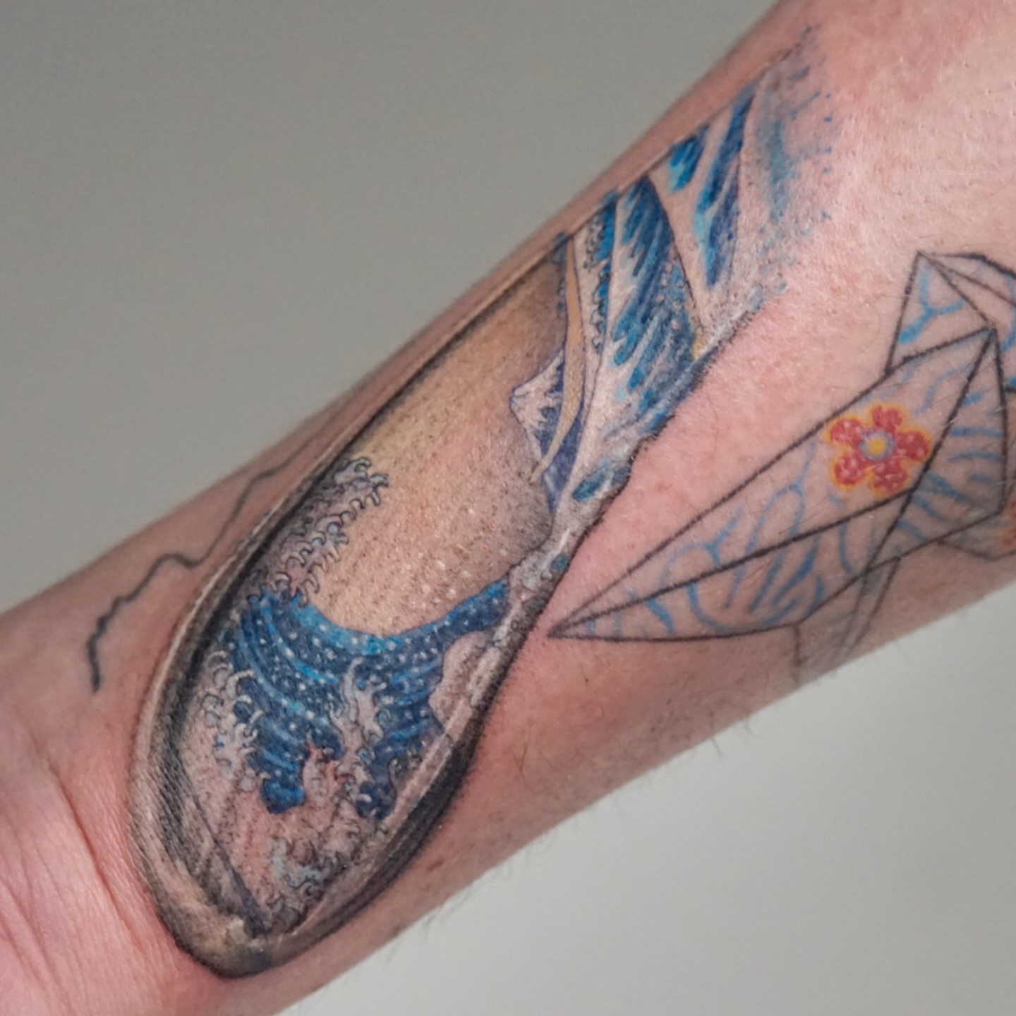 Whale and waves japanese irezumi tattoo on the forearm by Gemma✨ Realismtattoo
