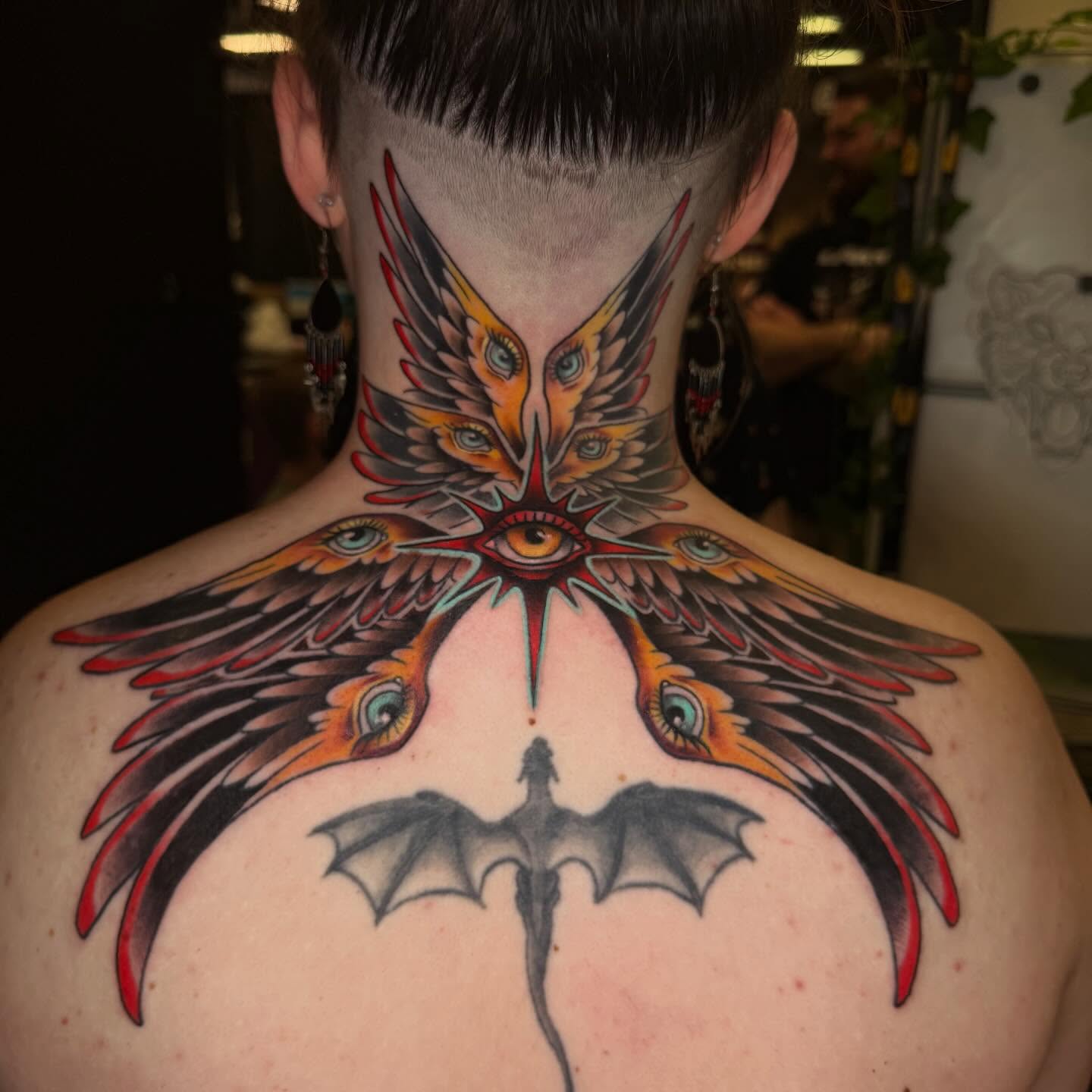 Tattoo by @hailyeahtattoos — american_traditional, dotwork