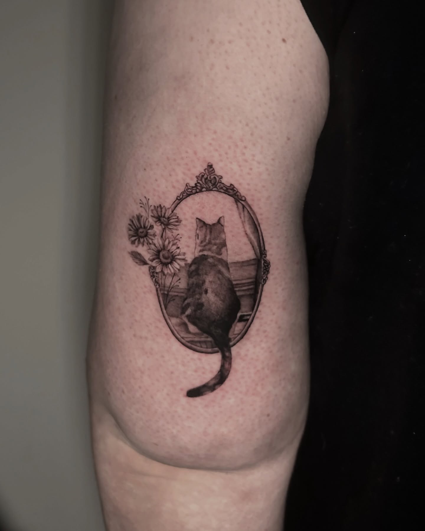 Tattoo by @jxrtattoos — dotwork, black_and_grey