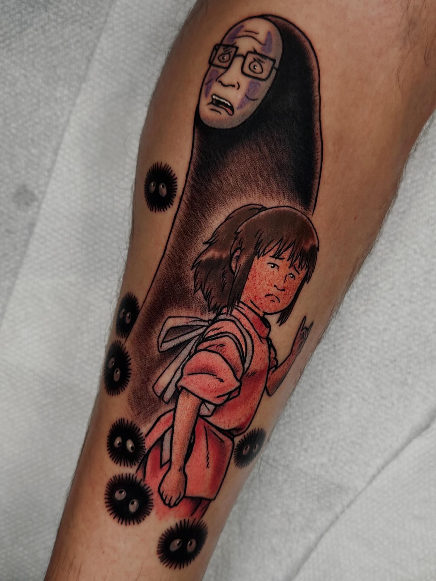 Tattoo by @tattoosbysav — anime, dotwork