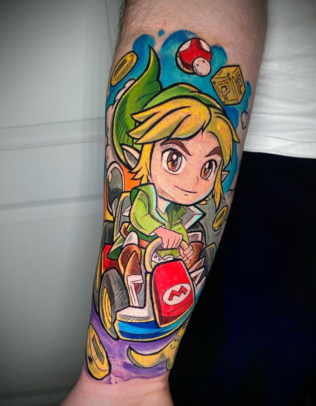 Tattoo by @aortiz_tattoos — new_school, anime