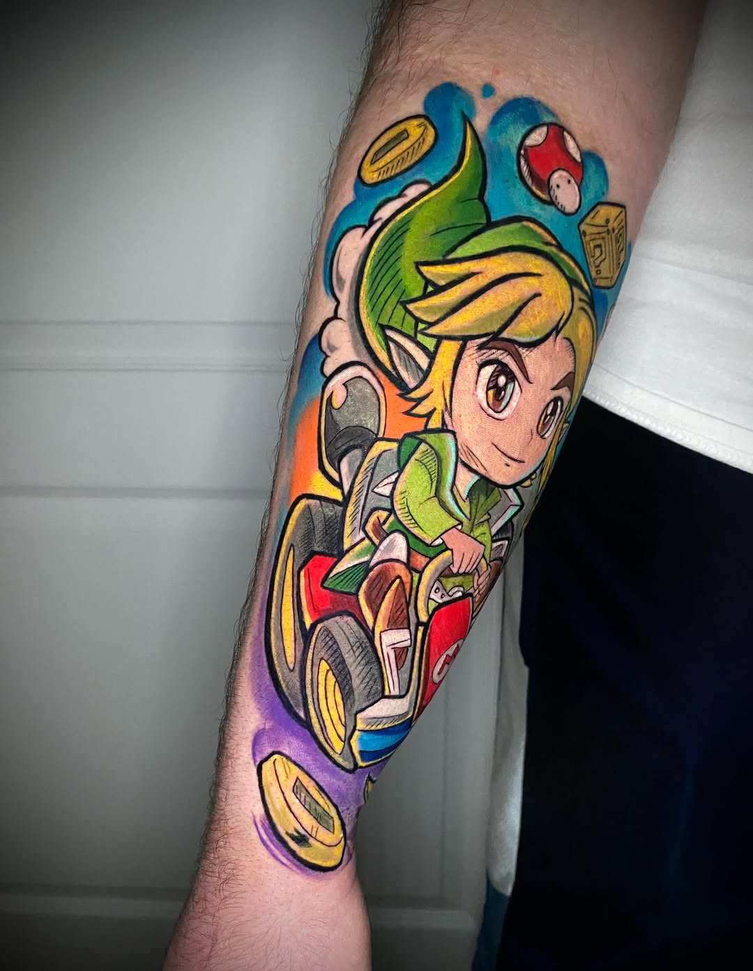 Tattoo by @aortiz_tattoos — new_school, anime