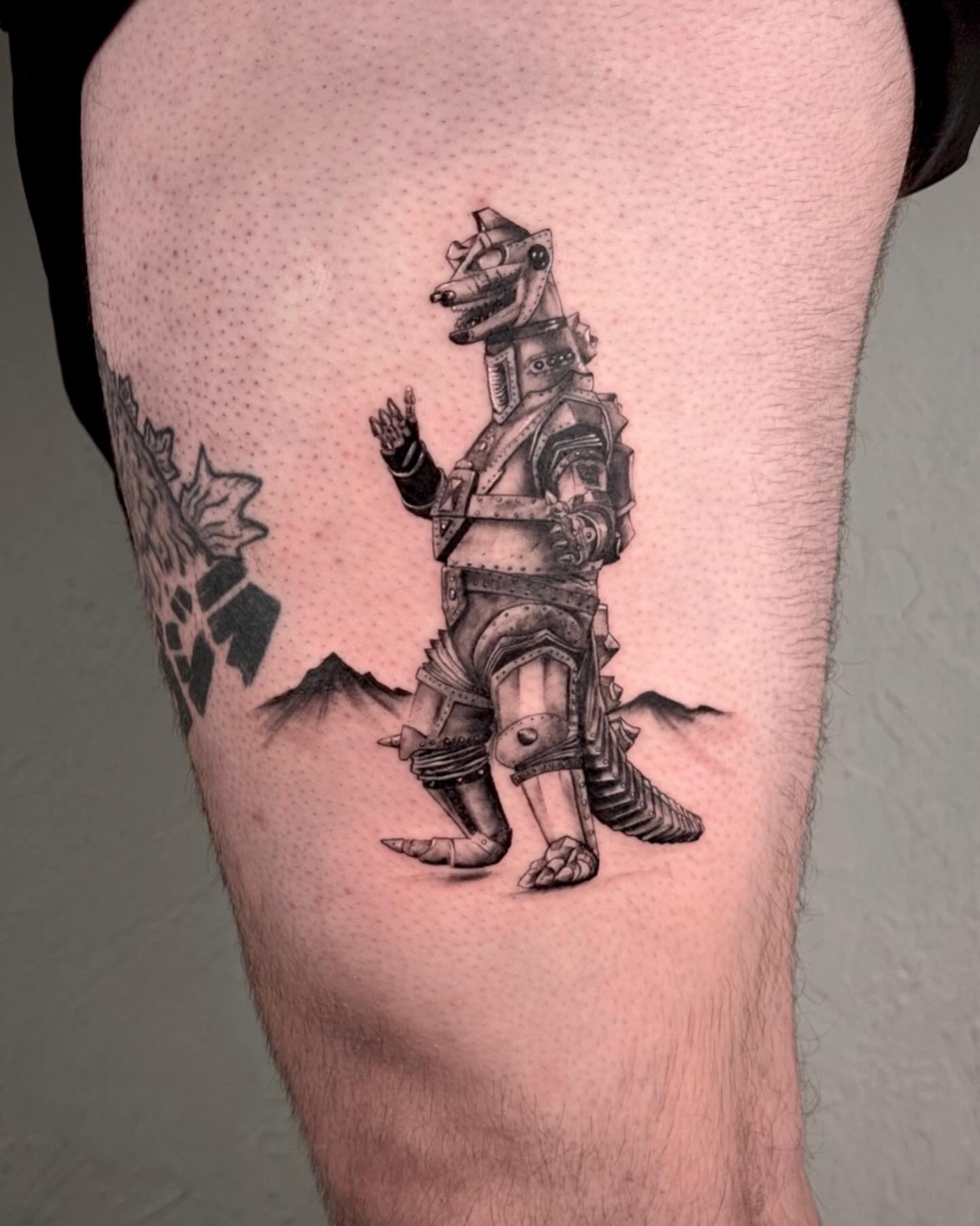 Tattoo by @rickyttattoo — dotwork, black_and_grey