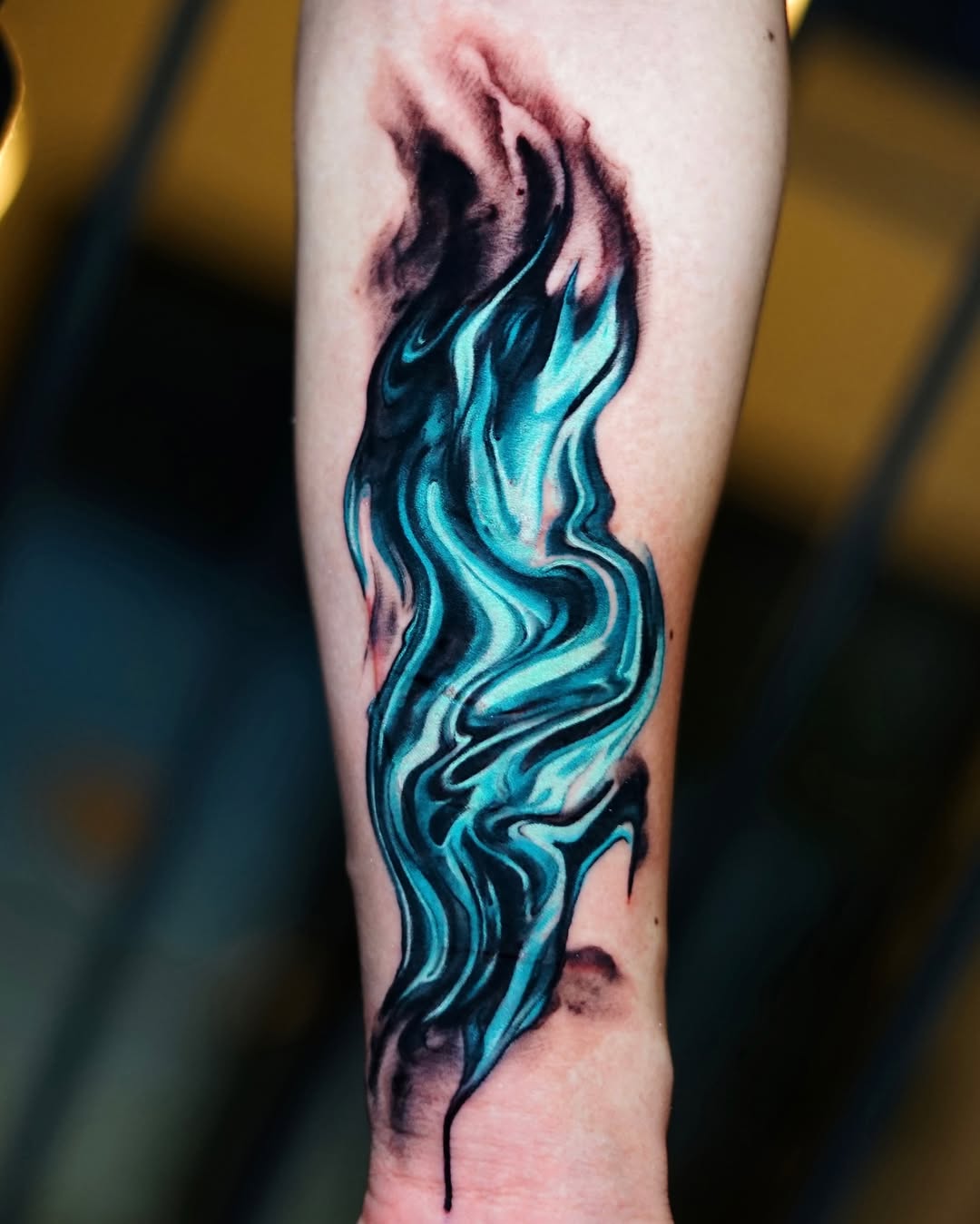 Tattoo by @jaer_tattoo — watercolor, blackwork