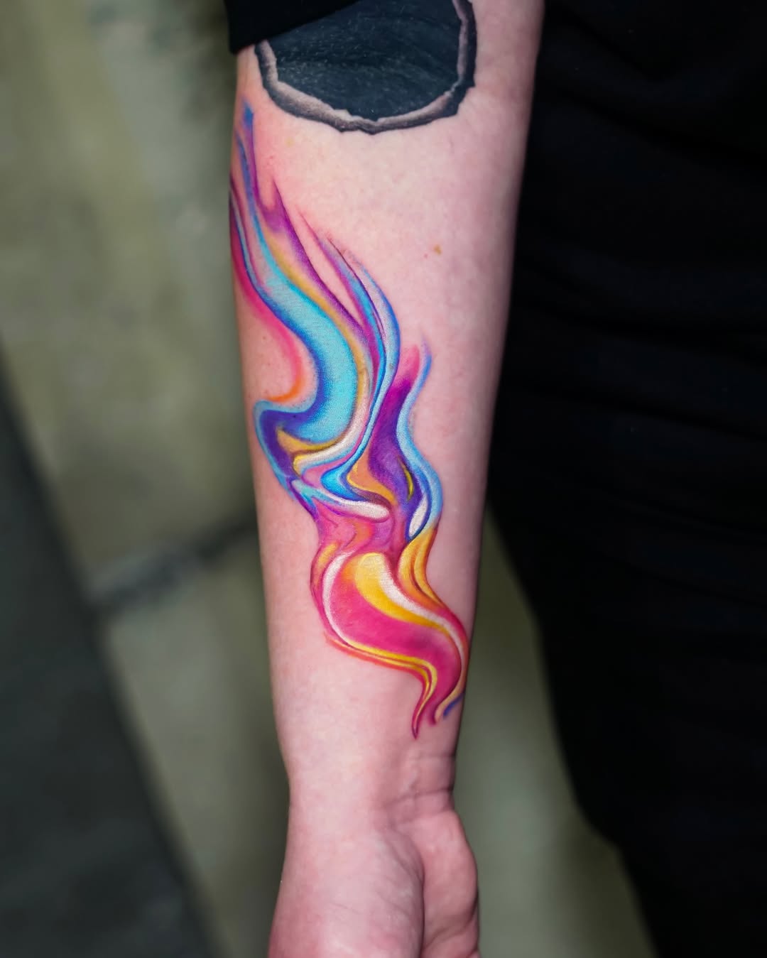 Tattoo by @jaer_tattoo — watercolor, abstract