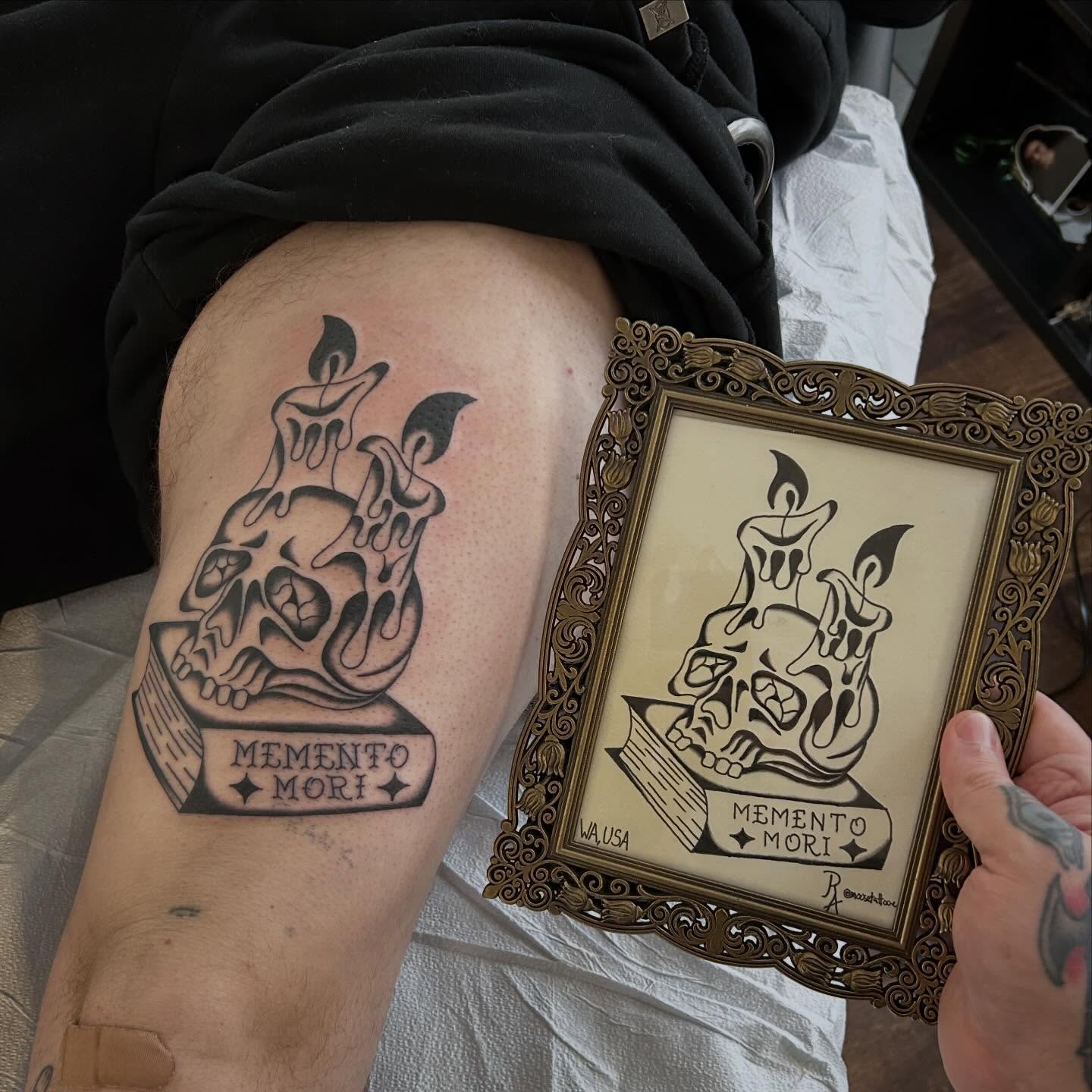 Tattoo by @moosetattooer β black_and_grey
