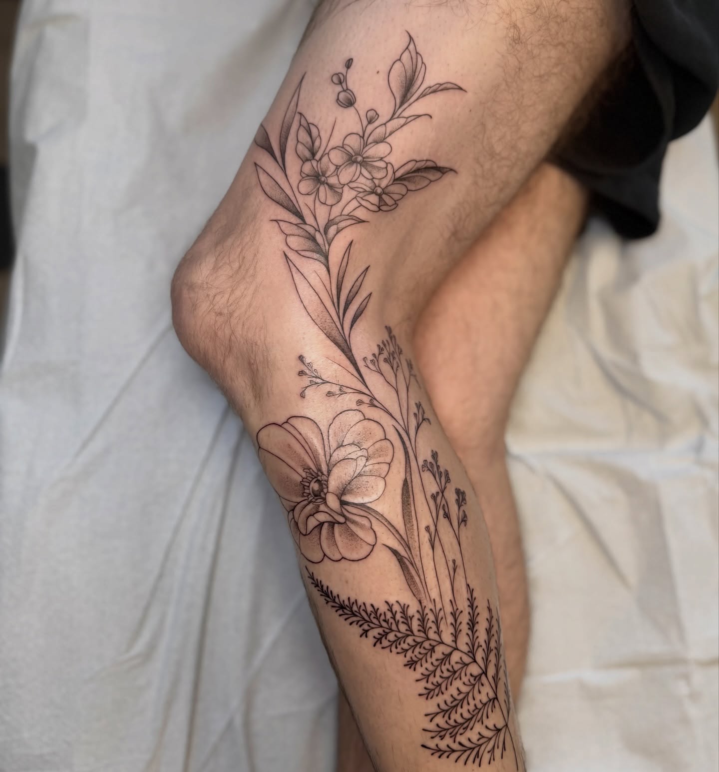 Tattoo by @fleabagtattoos — black_and_grey