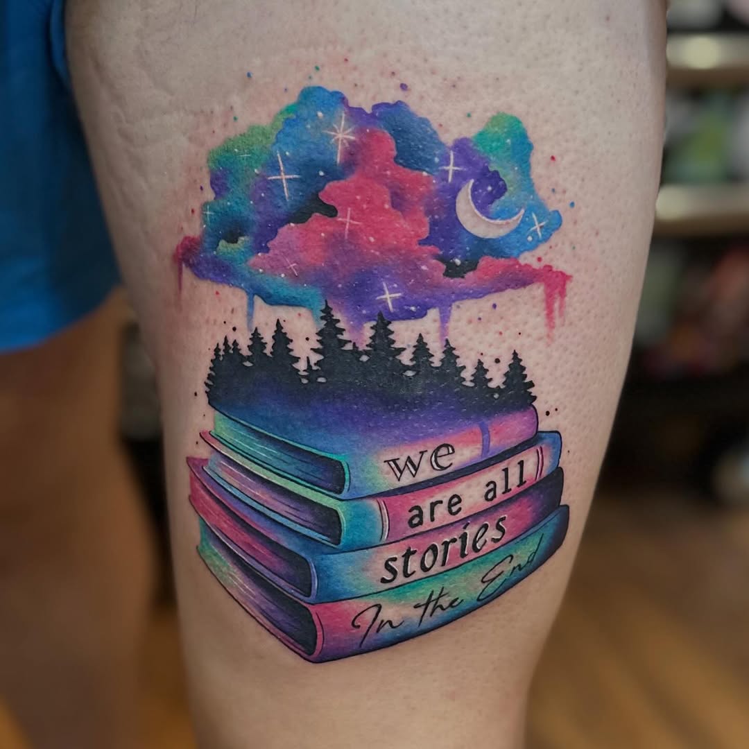 Tattoo by @magglesmcmaggles — watercolor, lettering_script