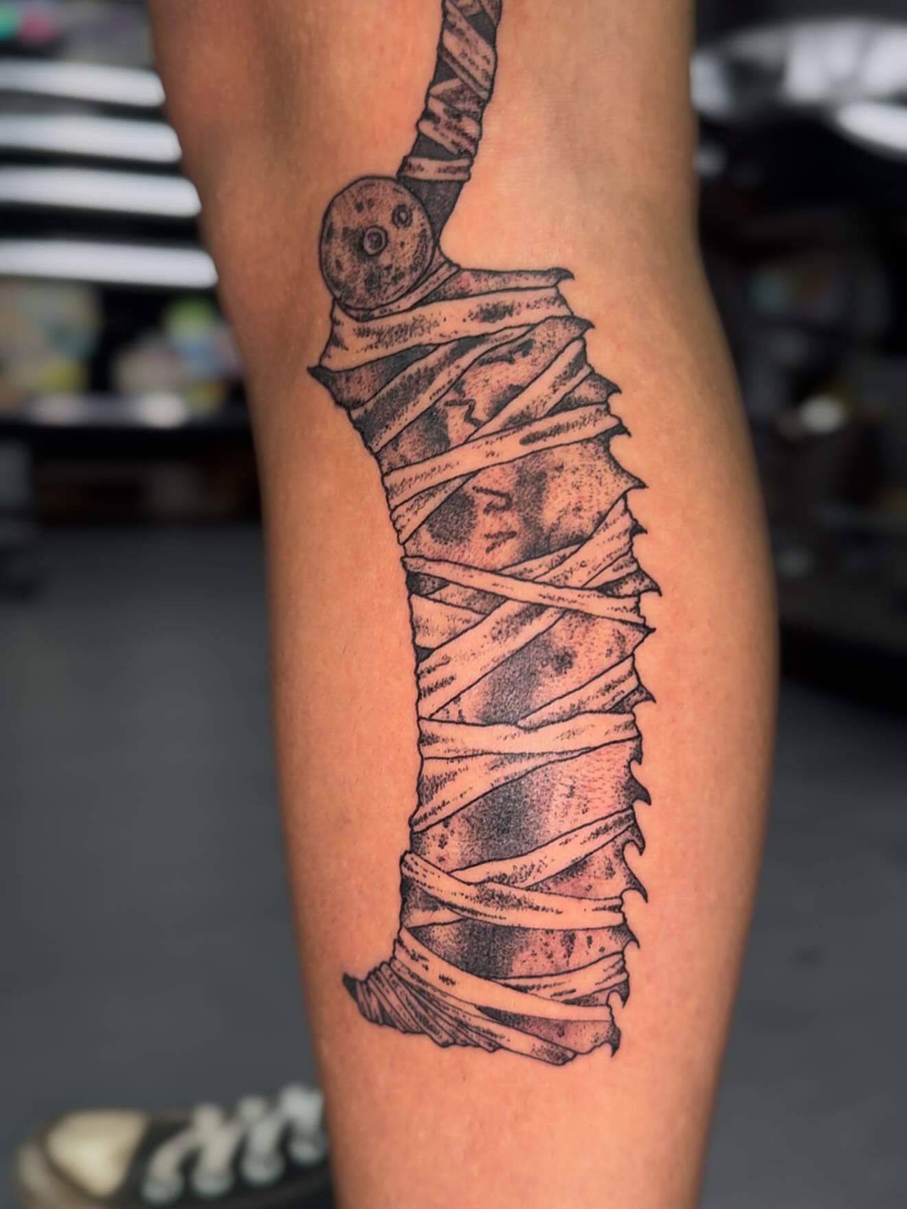 Tattoo by @erinmorbidtattoo — dotwork