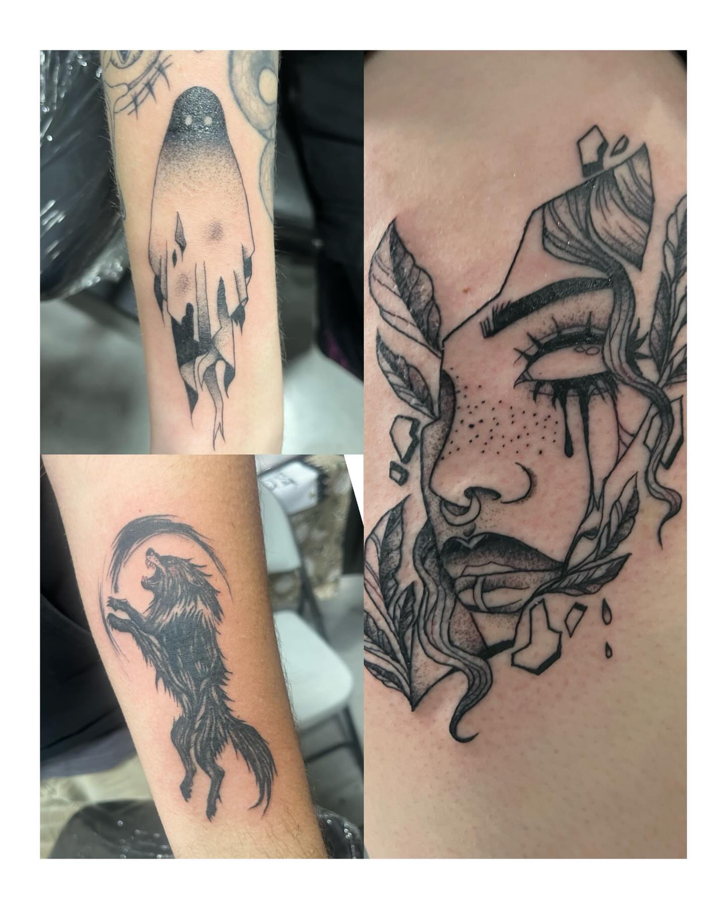 Tattoo by @alexztats — dotwork, black_and_grey