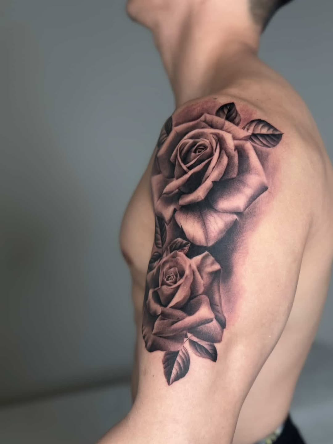 Tattoo by @tattoo__garden β realism, black_and_grey