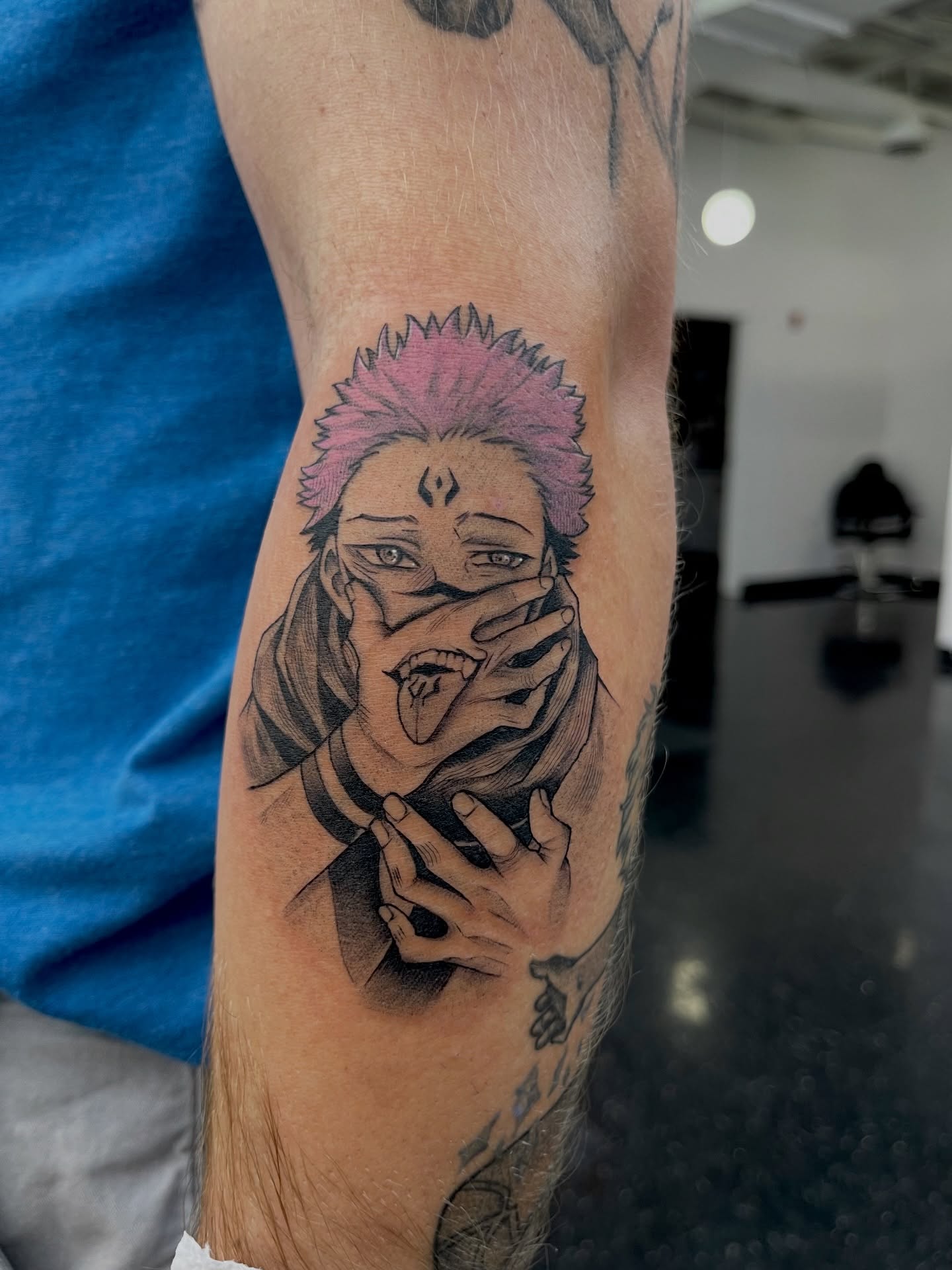 Anime character anime tattoo on the forearm by πππππ¨π¨ ππ«ππ’π¬π