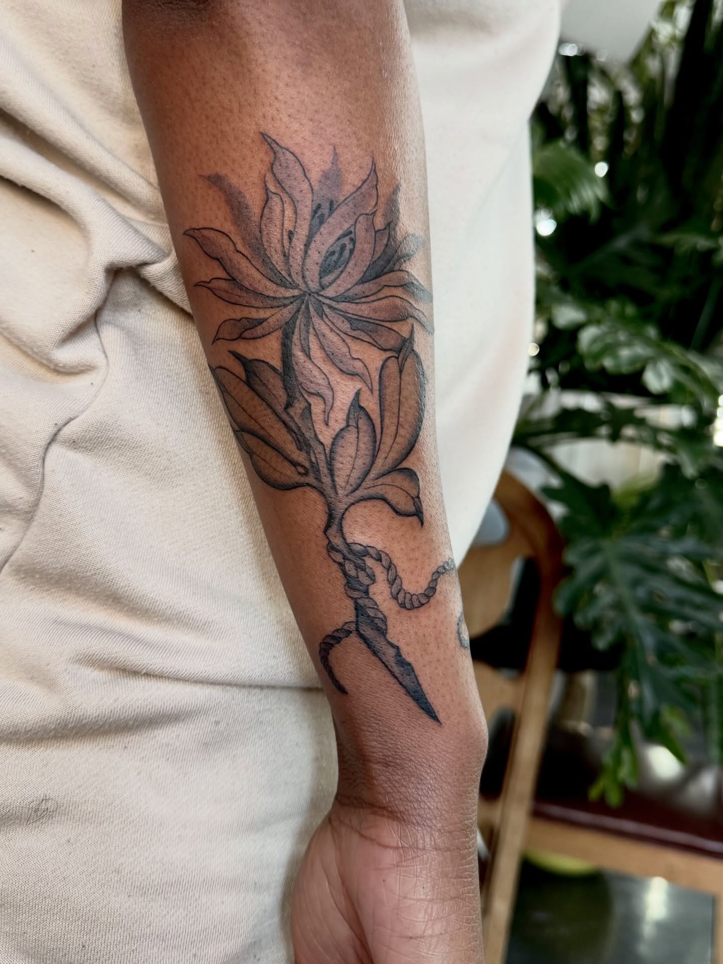 Tattoo by @zeebrruh_ — black_and_grey