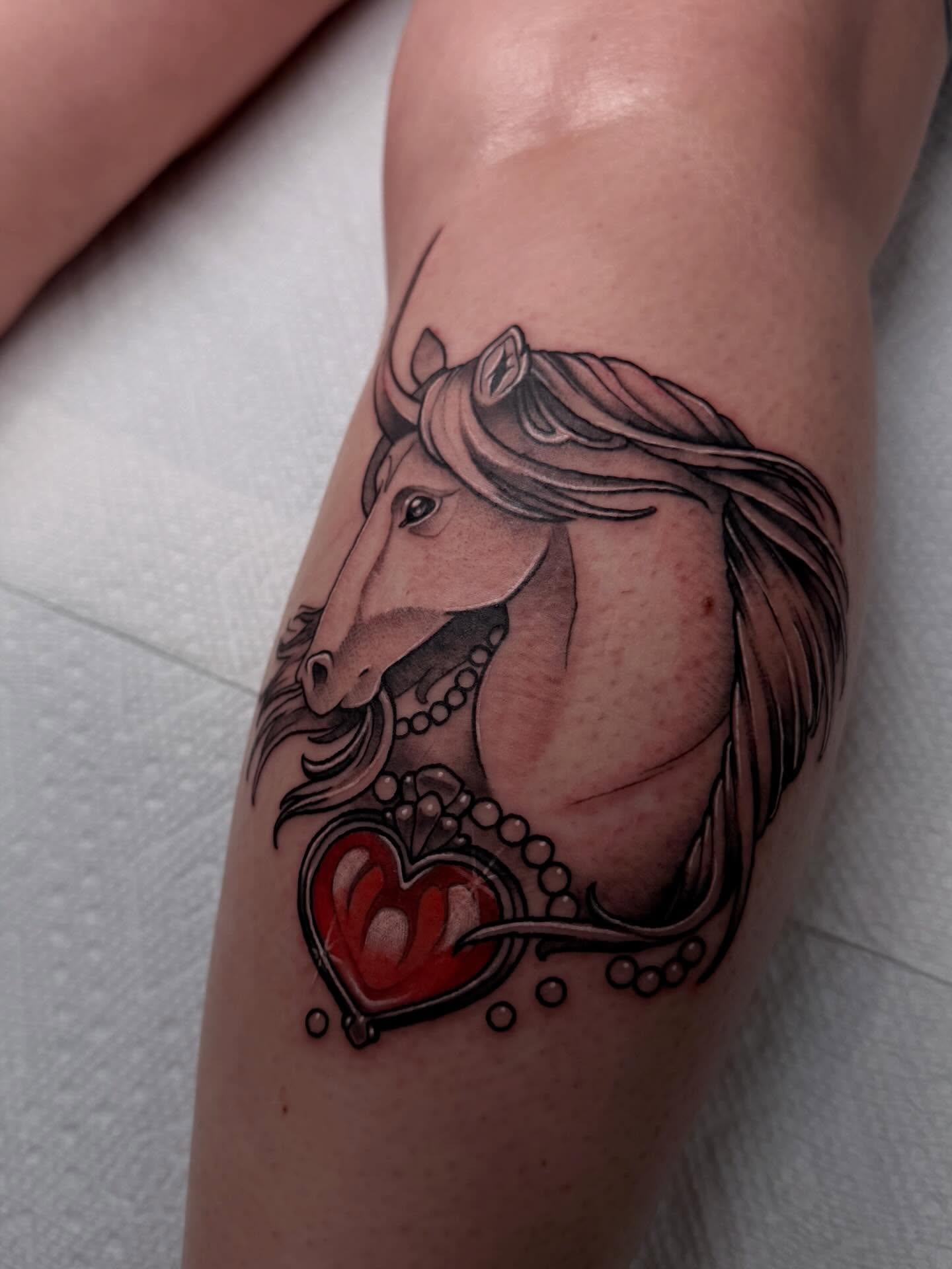 Unicorn and heart realism tattoo on the forearm by 🦋ｊｅｓｓｉｃａ  f  o  x🦋, Nashville, Tennessee