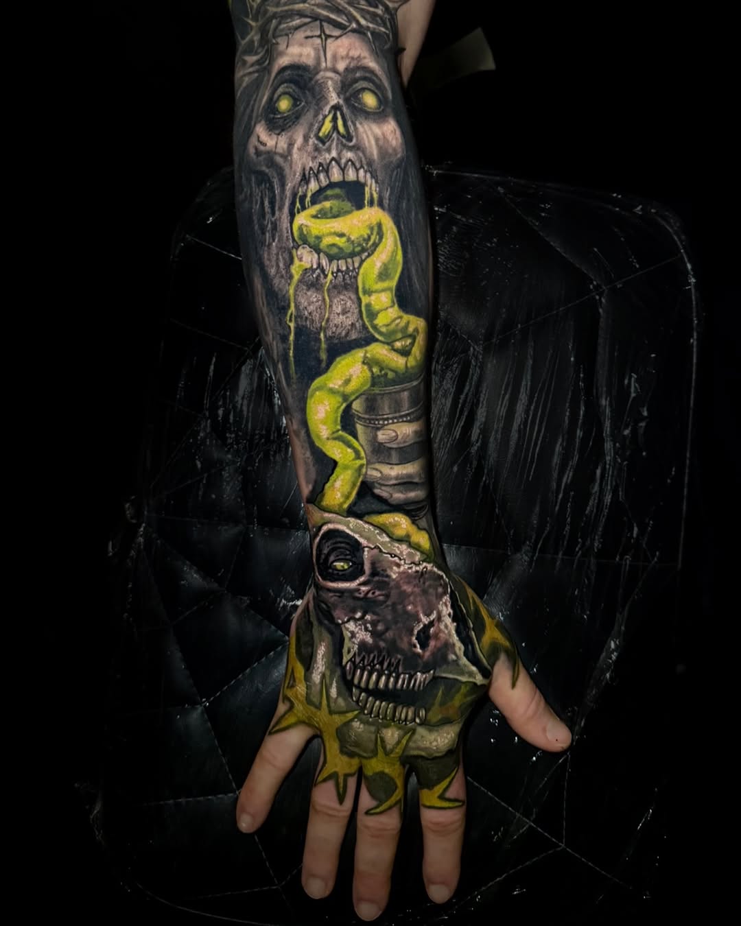 Tattoo by @spacezombietattoo โ realism, dark_realism