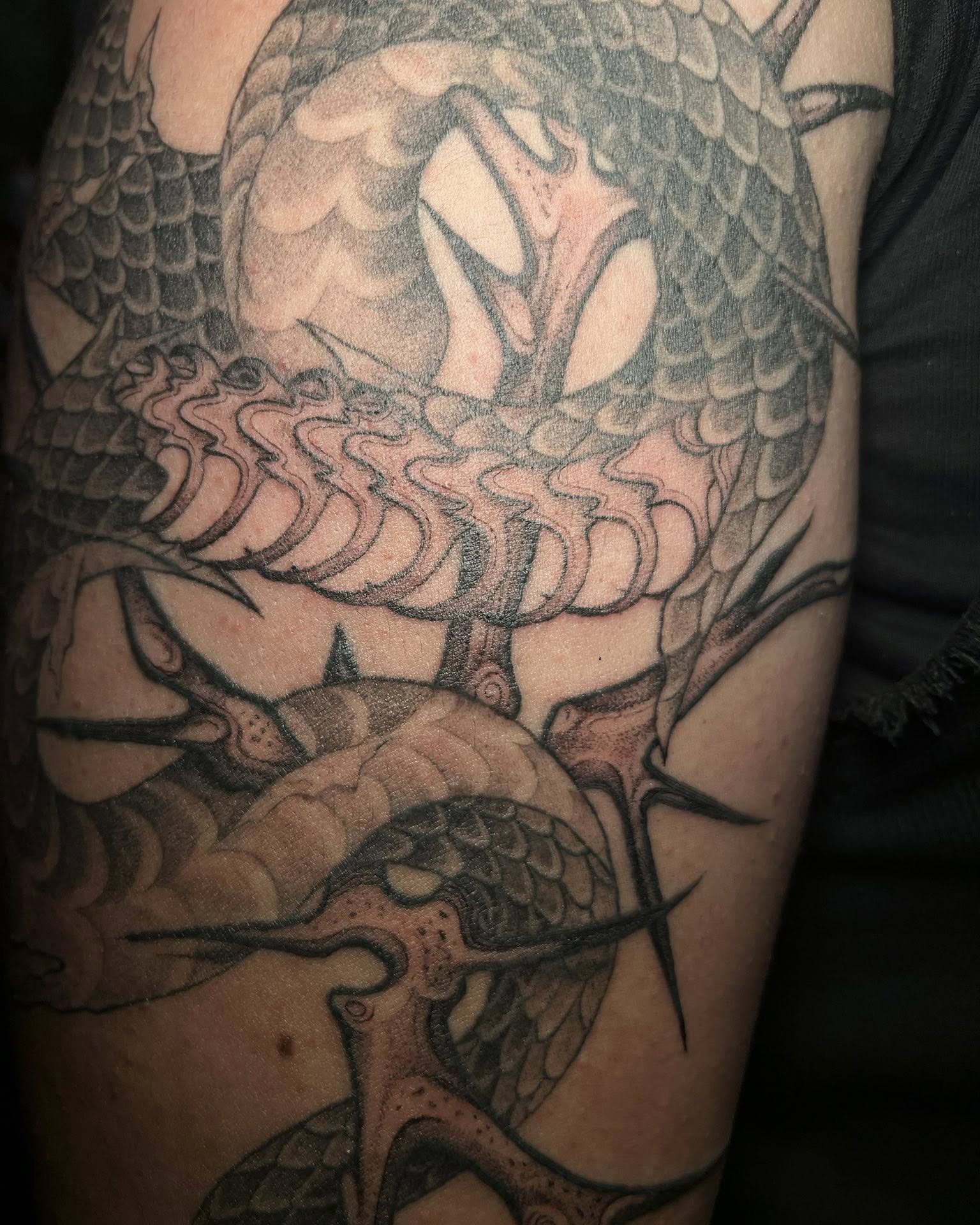 Tattoo by @mccartista — black_and_grey
