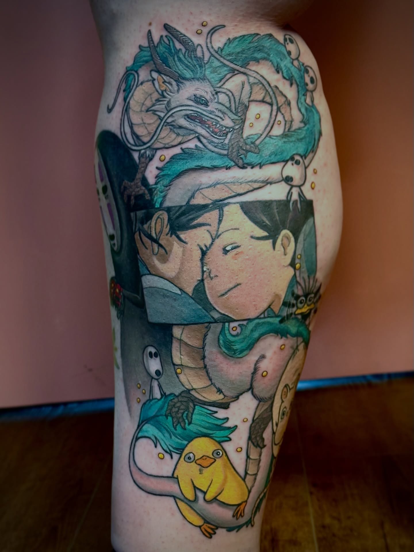 Tattoo by @aprilnicoletattoos — anime, dotwork