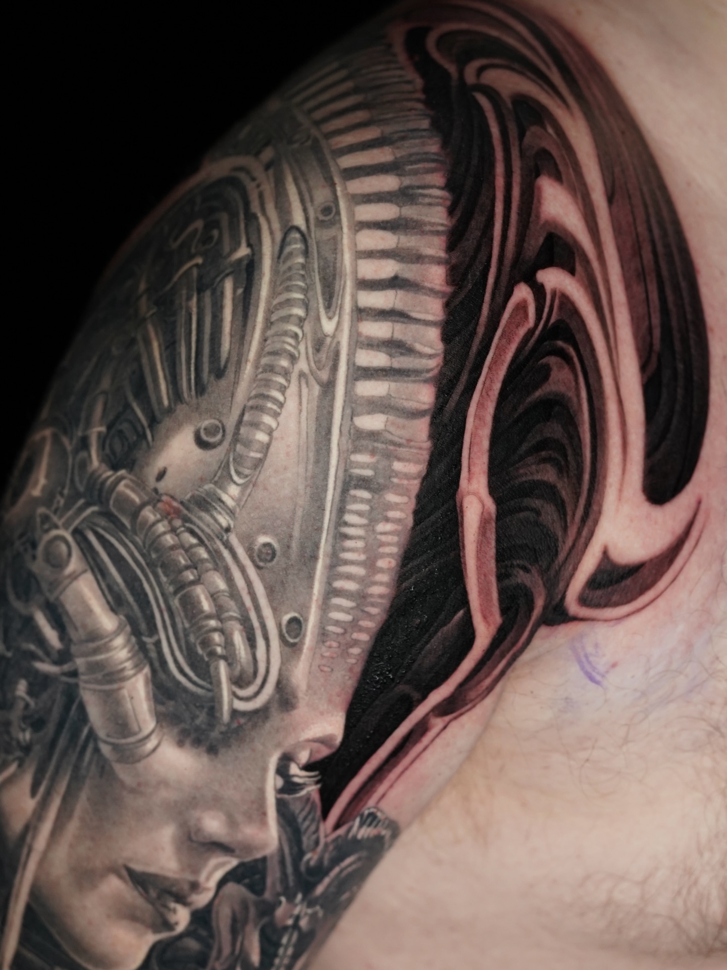 Tattoo by @_hello_vas โ realism, black_and_grey