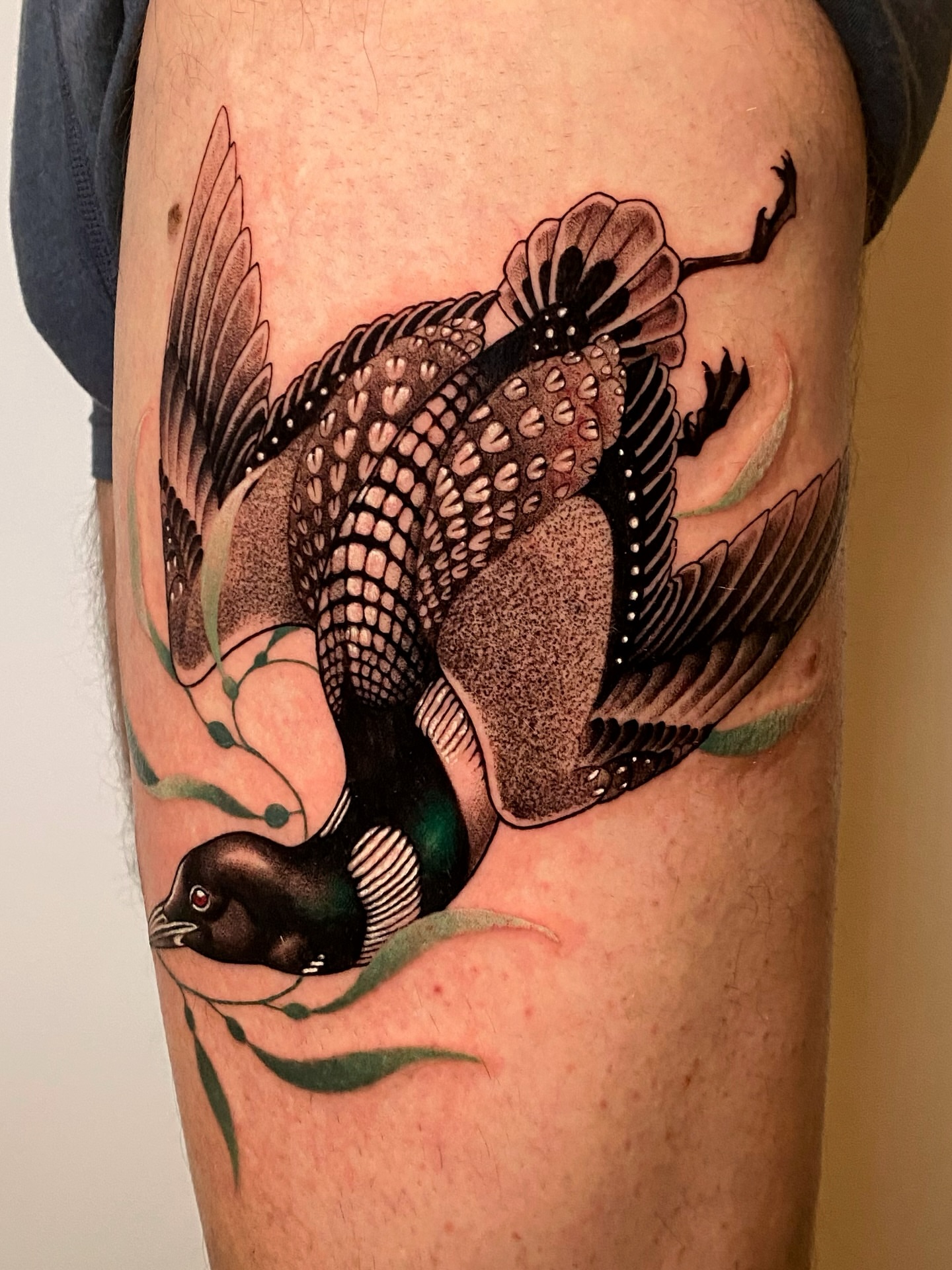 Tattoo by @august_tattooer — dotwork, realism