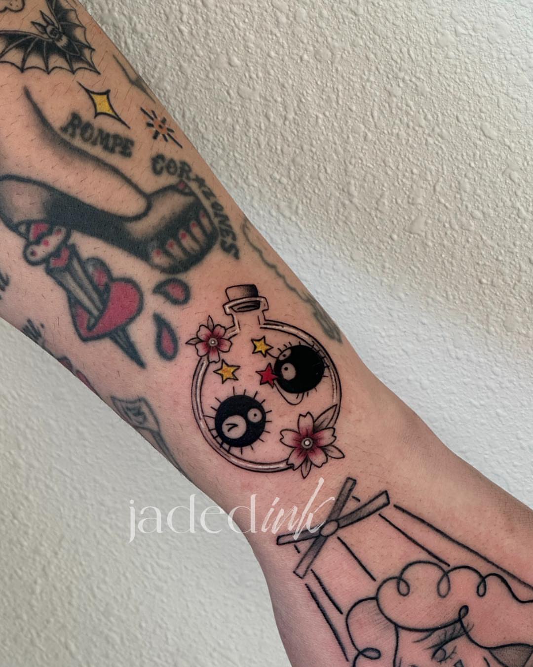 Timepiece with eyes new school tattoo on the forearm by 𝑱𝒂𝒅𝒆𝒅 𝑰𝒏𝒌 𝑷𝒆𝒓𝒎𝒂𝒏𝒆𝒏𝒕 𝑴𝒂𝒌𝒆𝒖𝒑 & 𝑻𝒂𝒕𝒕𝒐𝒐