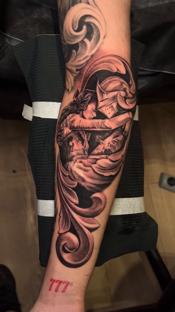 Tattoo by @micah_mariah — dark_realism, black_and_grey