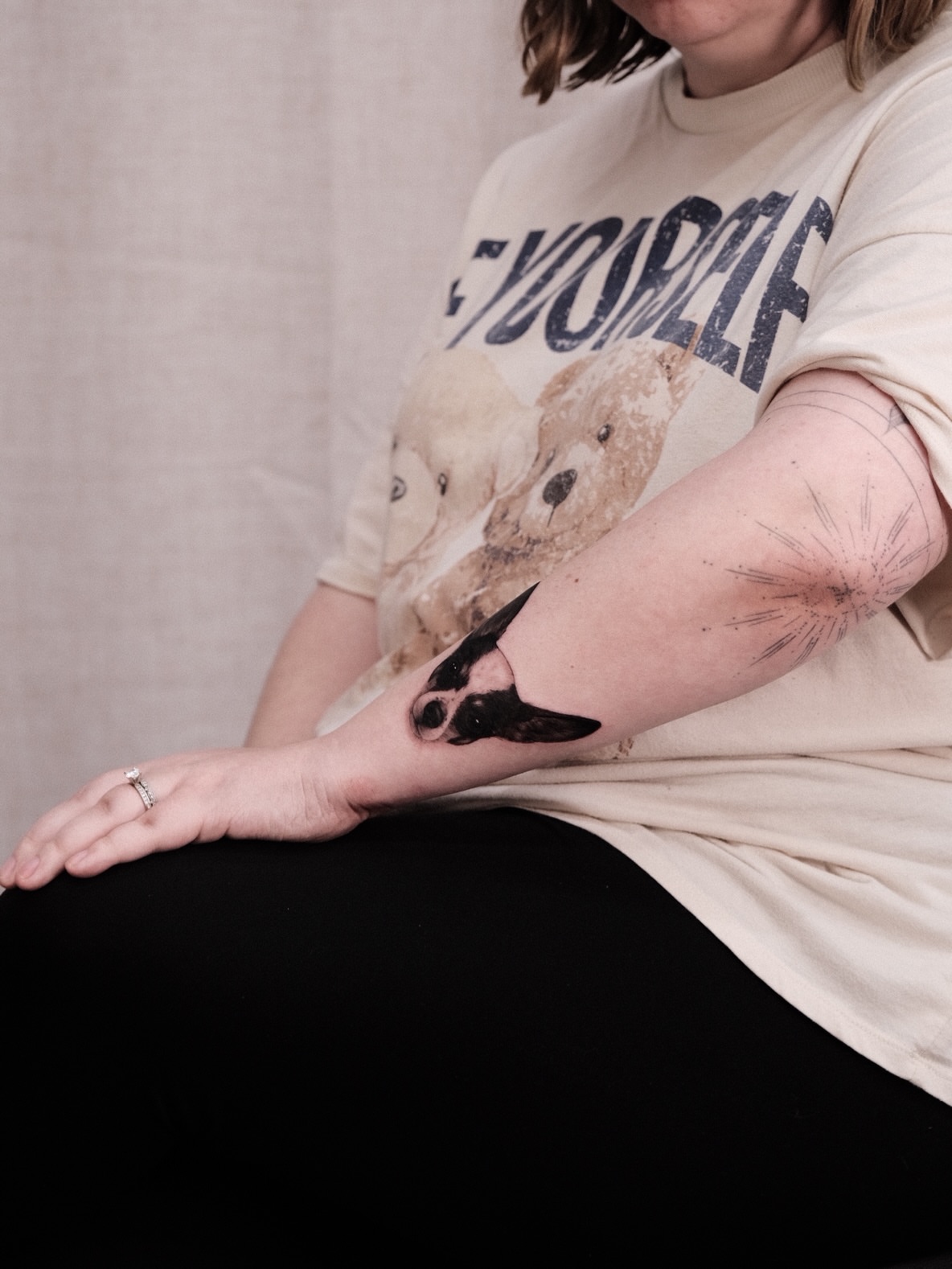 Bear paw realism tattoo on the forearm by Houston Tattoo Artist GoldenK