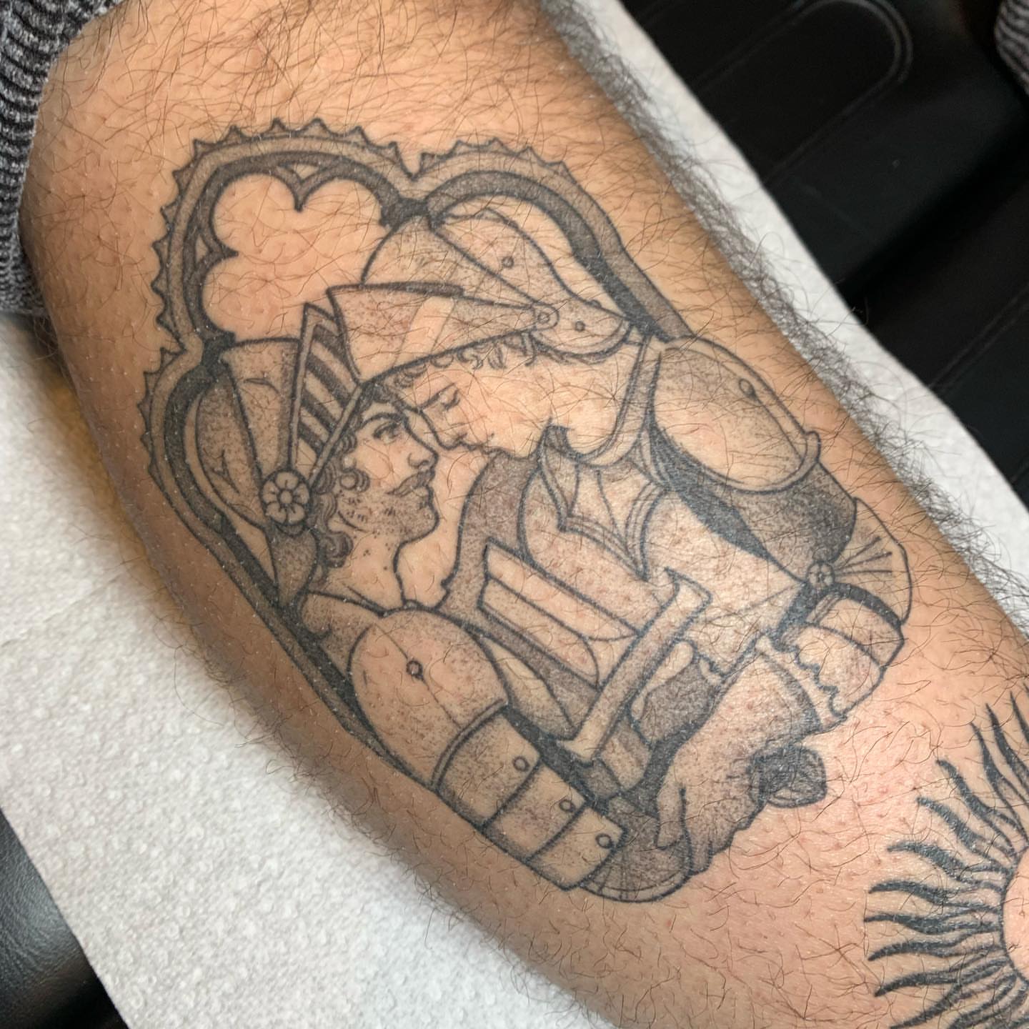Tattoo by @tabby_wirebach_tattoos — black_and_grey