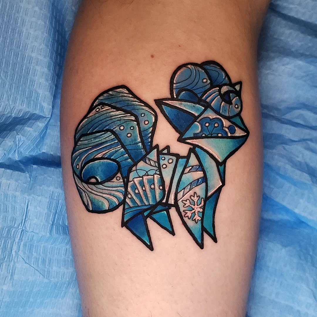 Tattoo by @stevengehlsen — geometric, watercolor