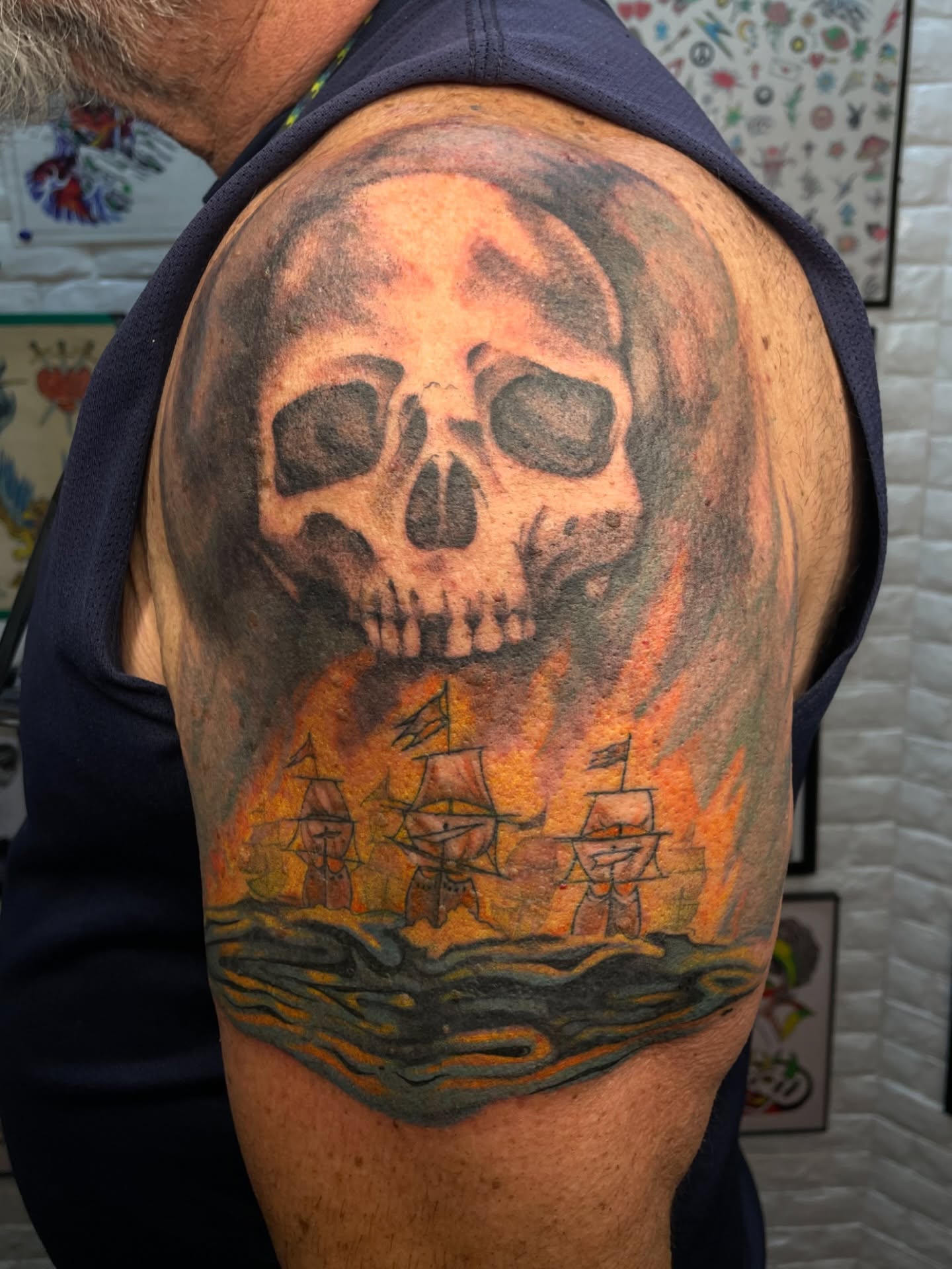 Tattoo by @firststepentropy — black_and_grey