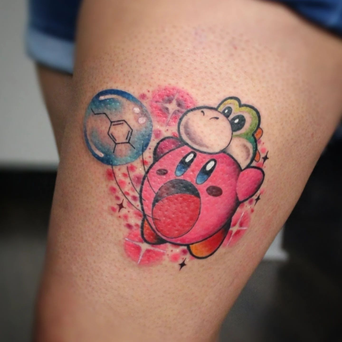 Tattoo by @therealinnerlip — watercolor, anime