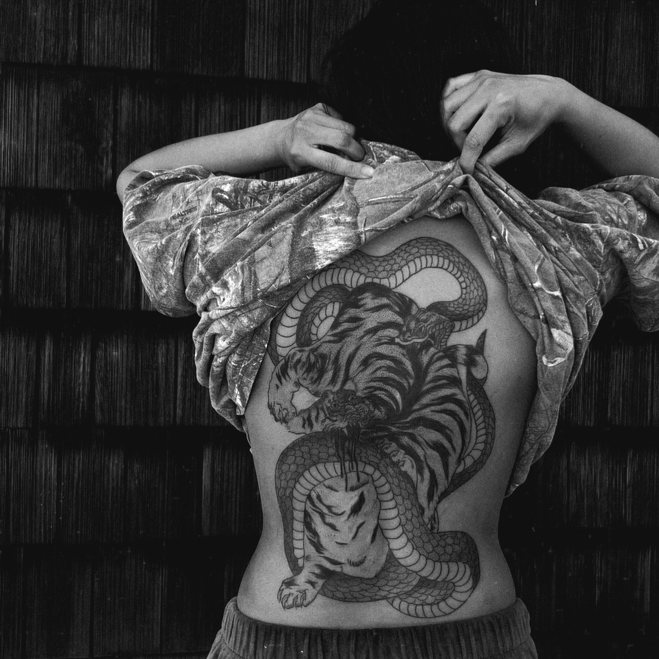 Tattoo by @ladyjutsu — black_and_grey, realism