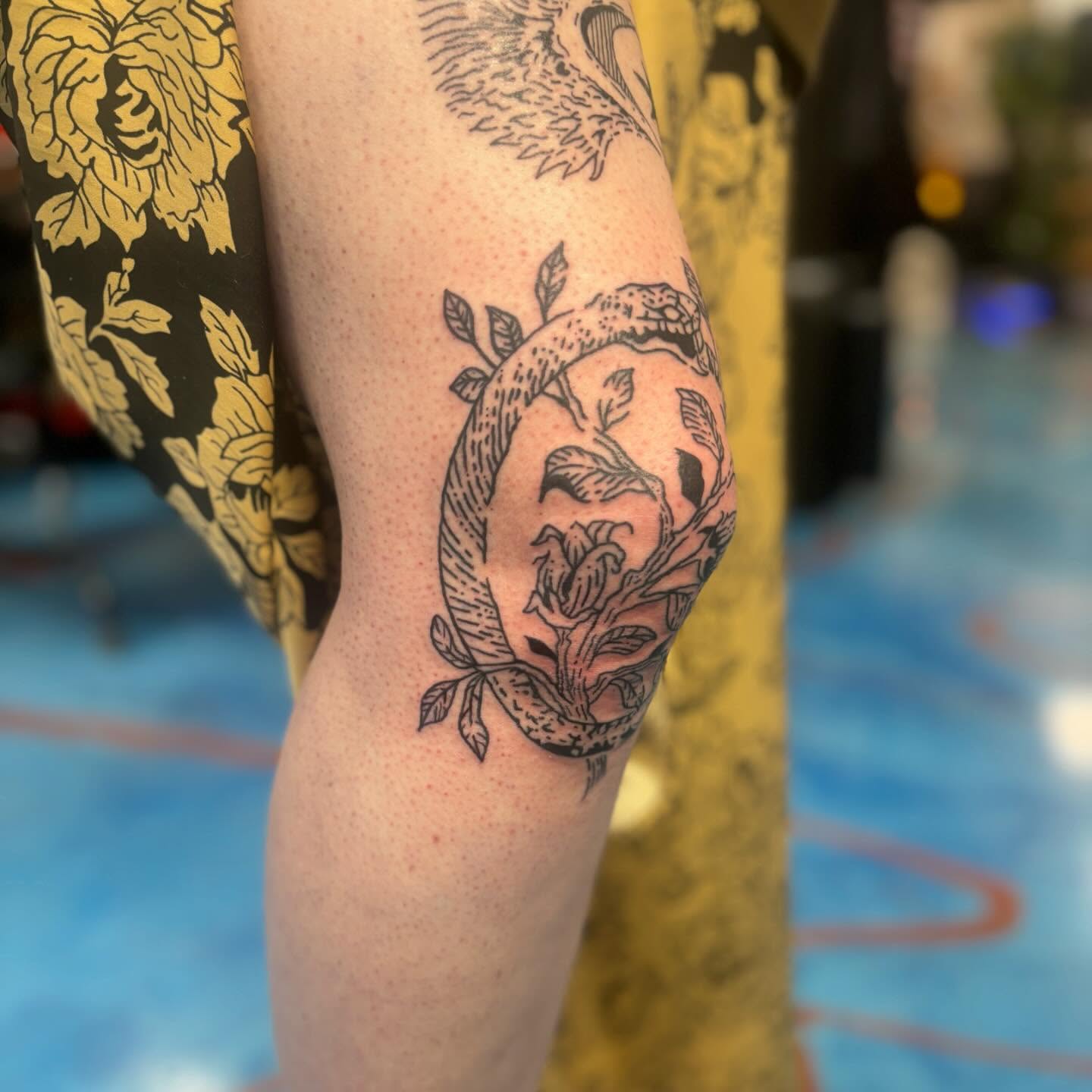 Tattoo by @camsykestattoos — dotwork, black_and_grey