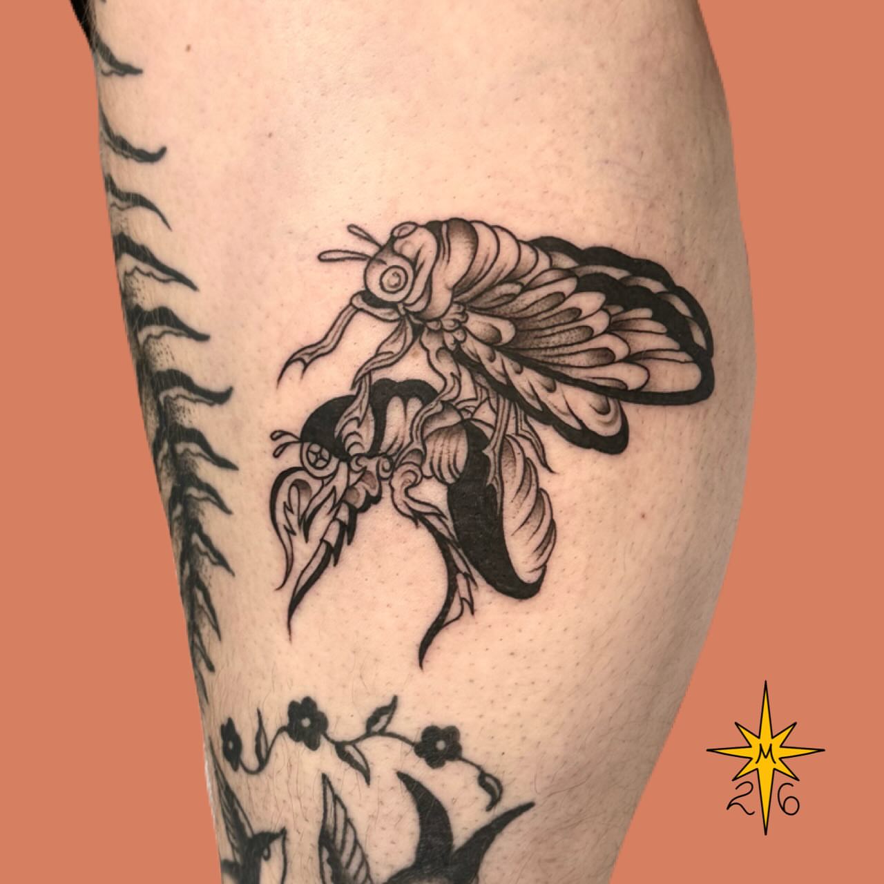 Tattoo by @maddstatts โ black_and_grey