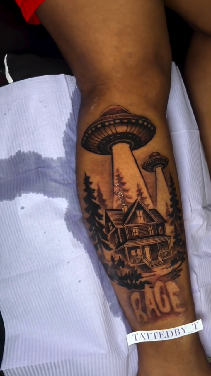 Surrealism tattoo on the forearm by Female Cleveland Tat Artist ๐