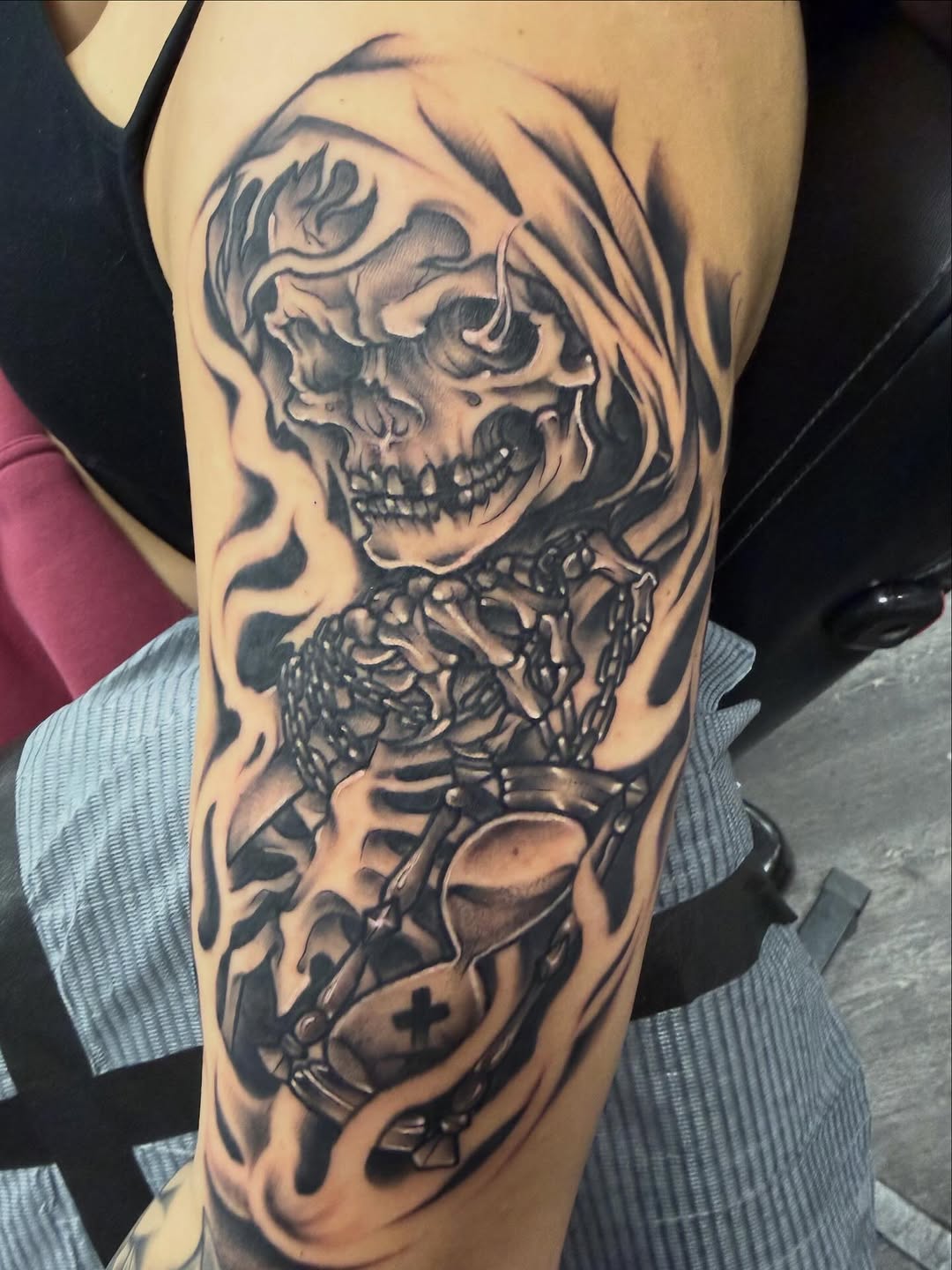 Tattoo by @arcanum.fae.tattoos — black_and_grey, realism