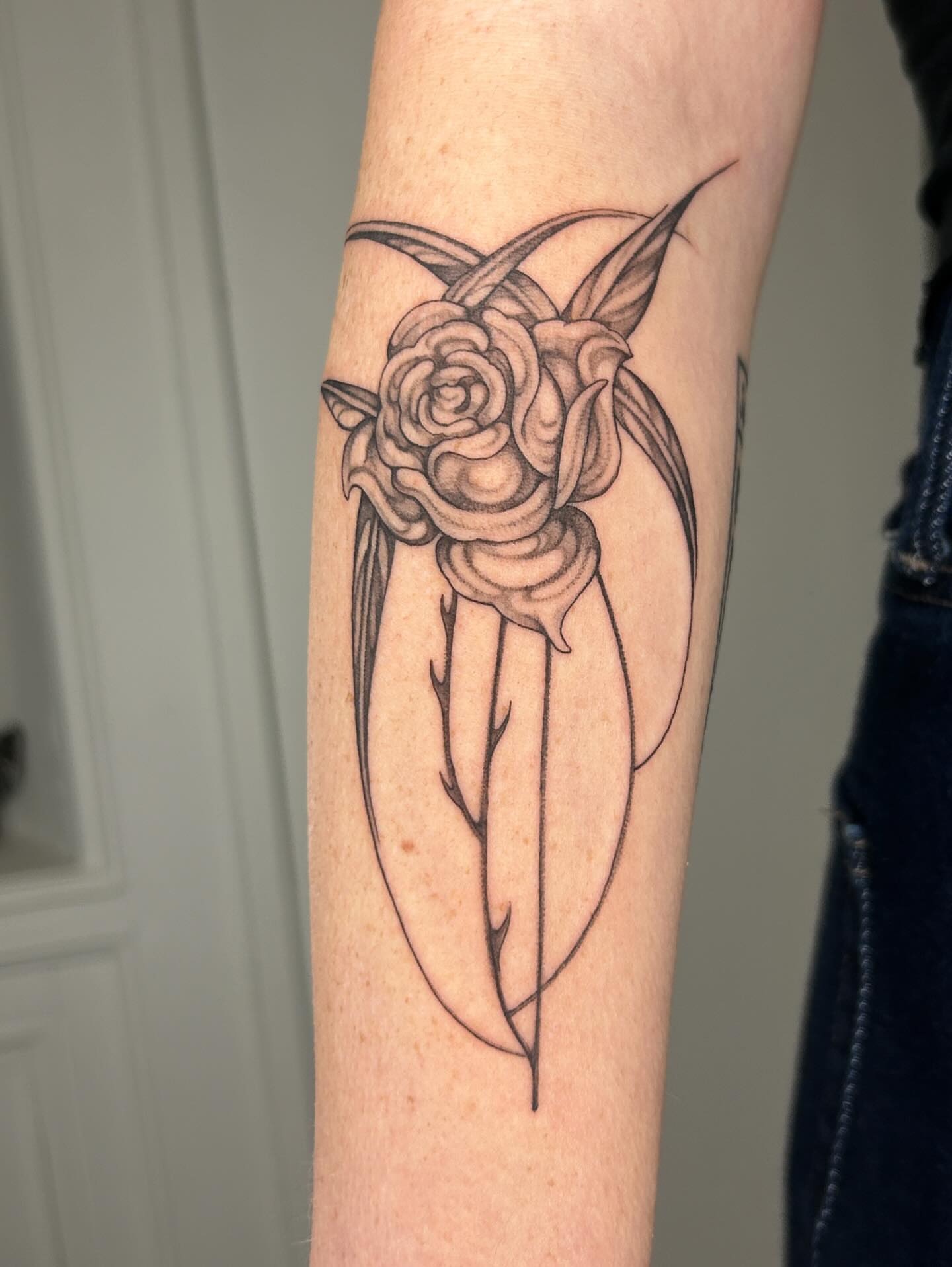 Tattoo by @late_bloom3r — black_and_grey