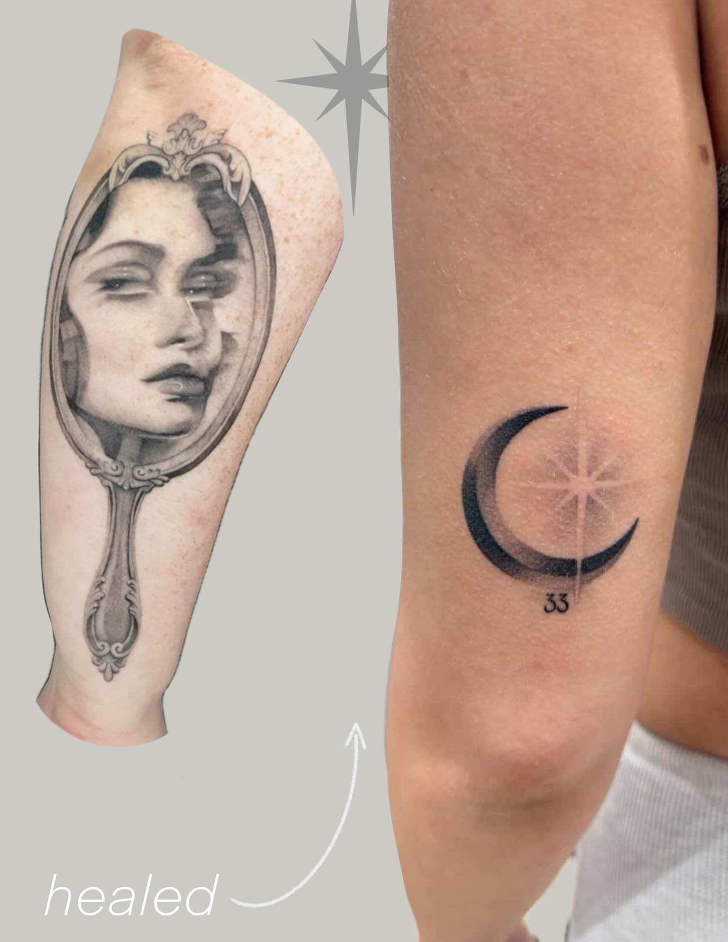 Mirror reflection realism tattoo on the forearm by @piinkywabbiit, Roselle Park, New Jersey