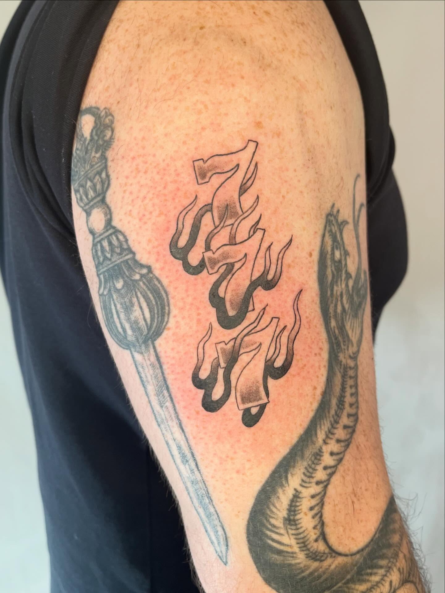 Tattoo by @soupbody — black_and_grey