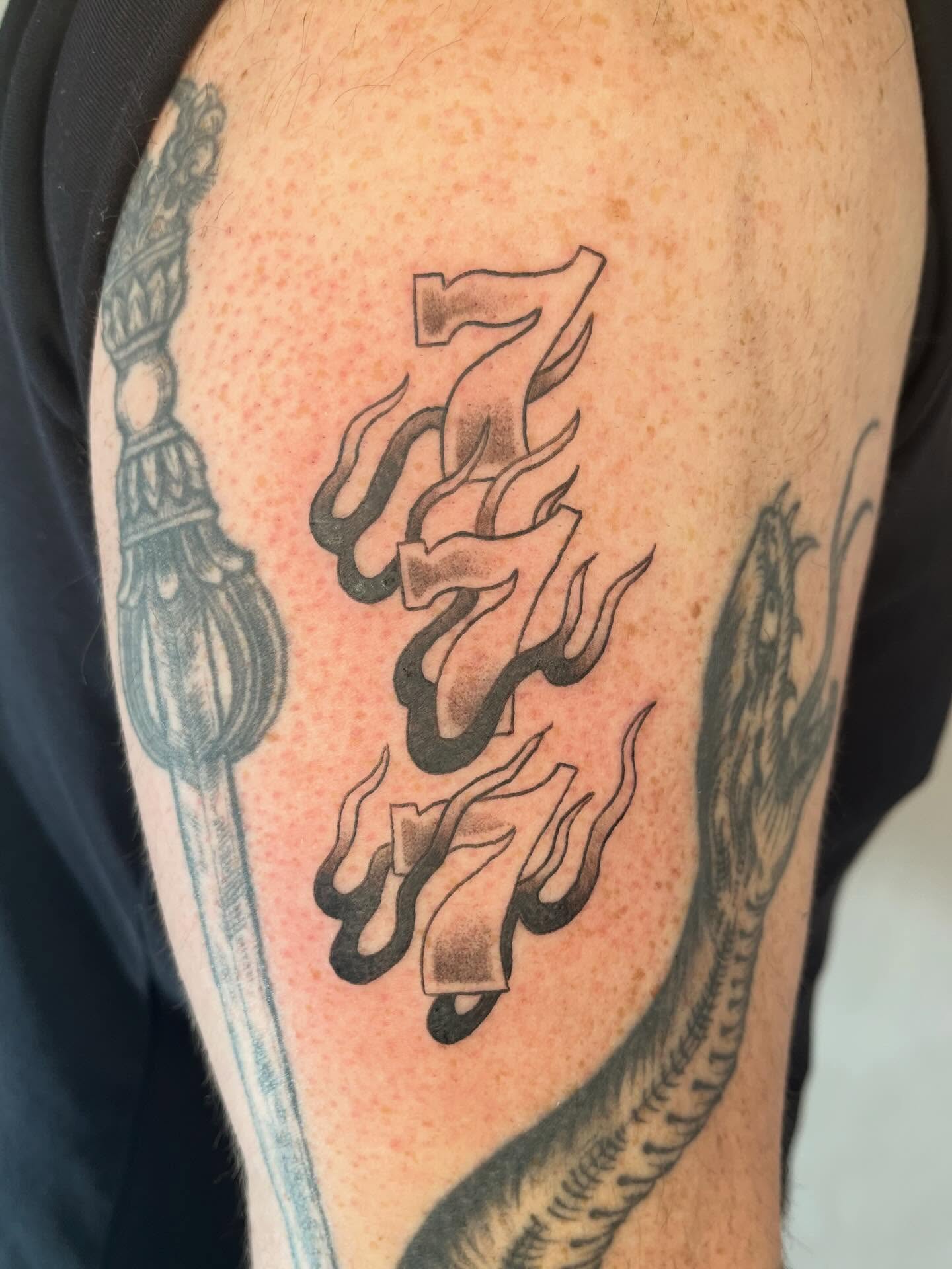 Tattoo by @soupbody — black_and_grey