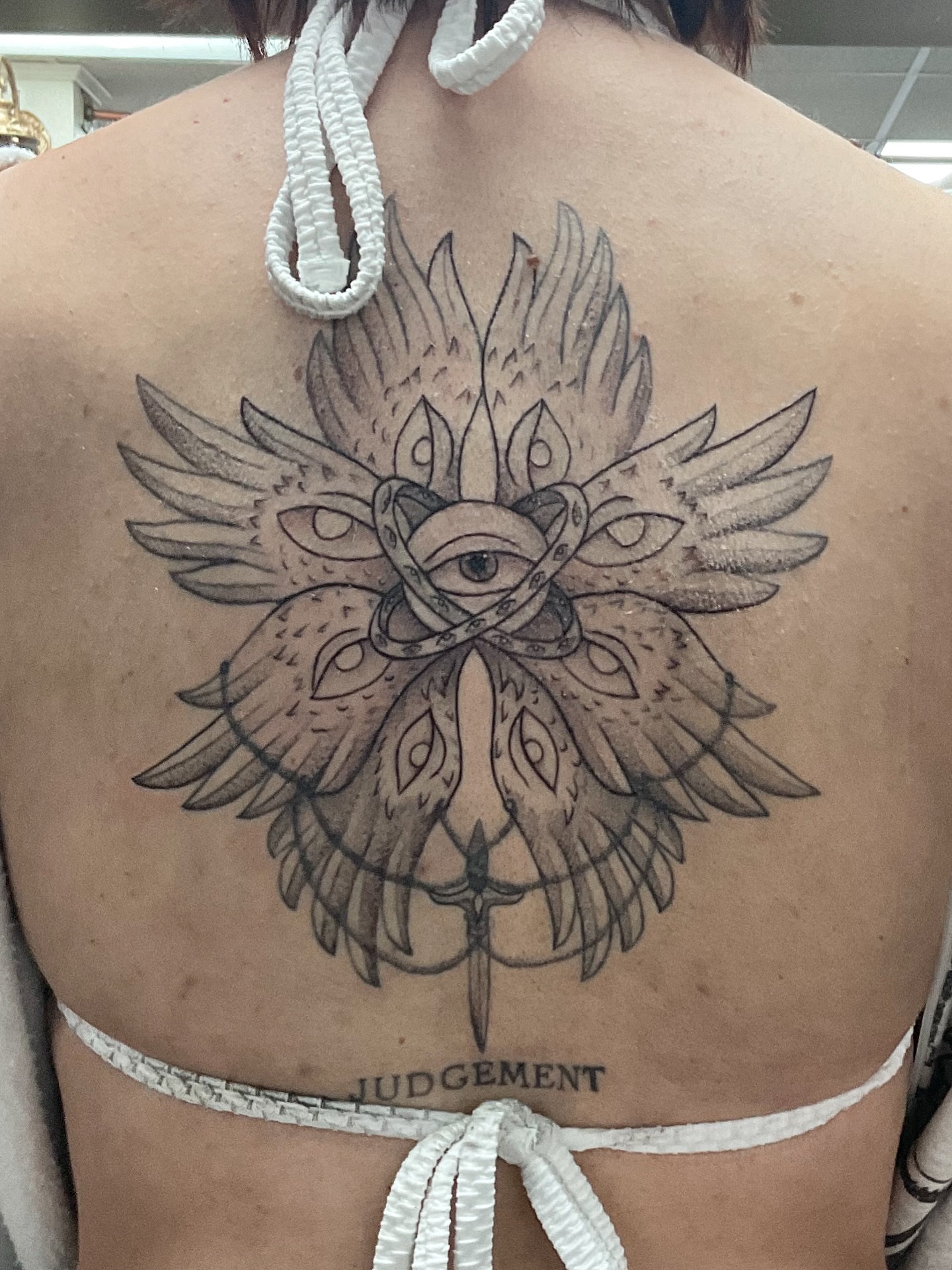 Tattoo by @fairyytaylzz — black_and_grey