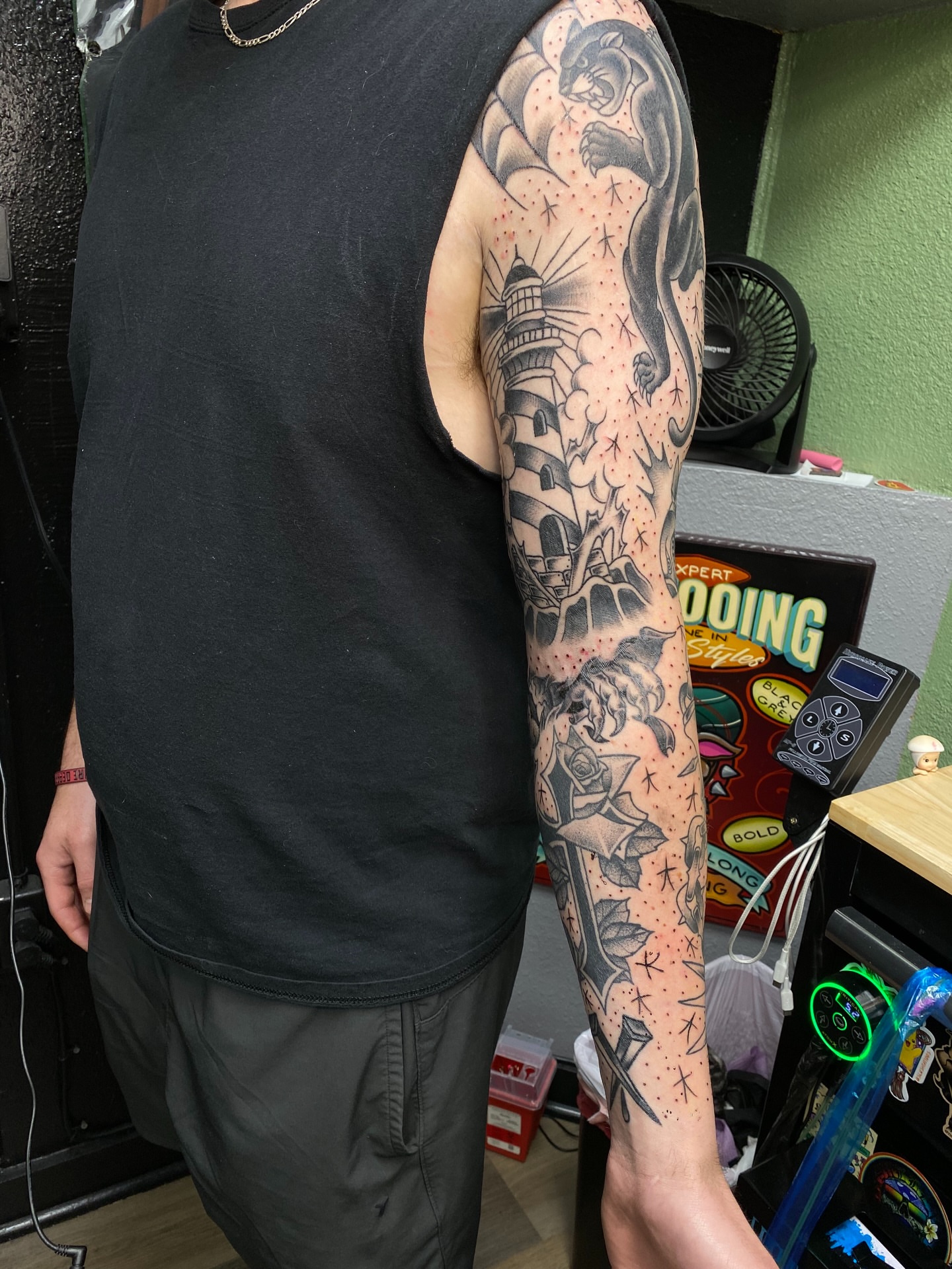 Tattoo by @camenglandtattoos — american_traditional, black_and_grey