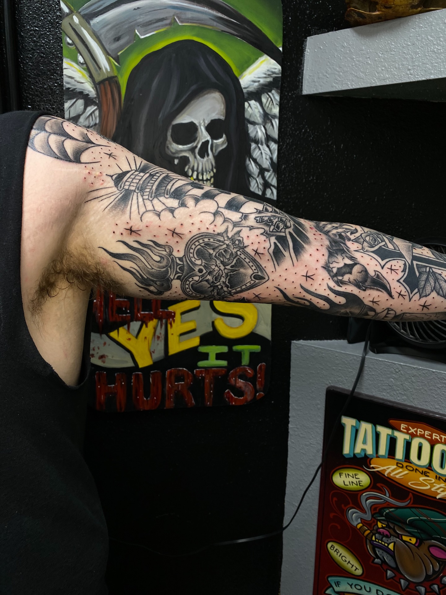 Tattoo by @camenglandtattoos — american_traditional, dotwork