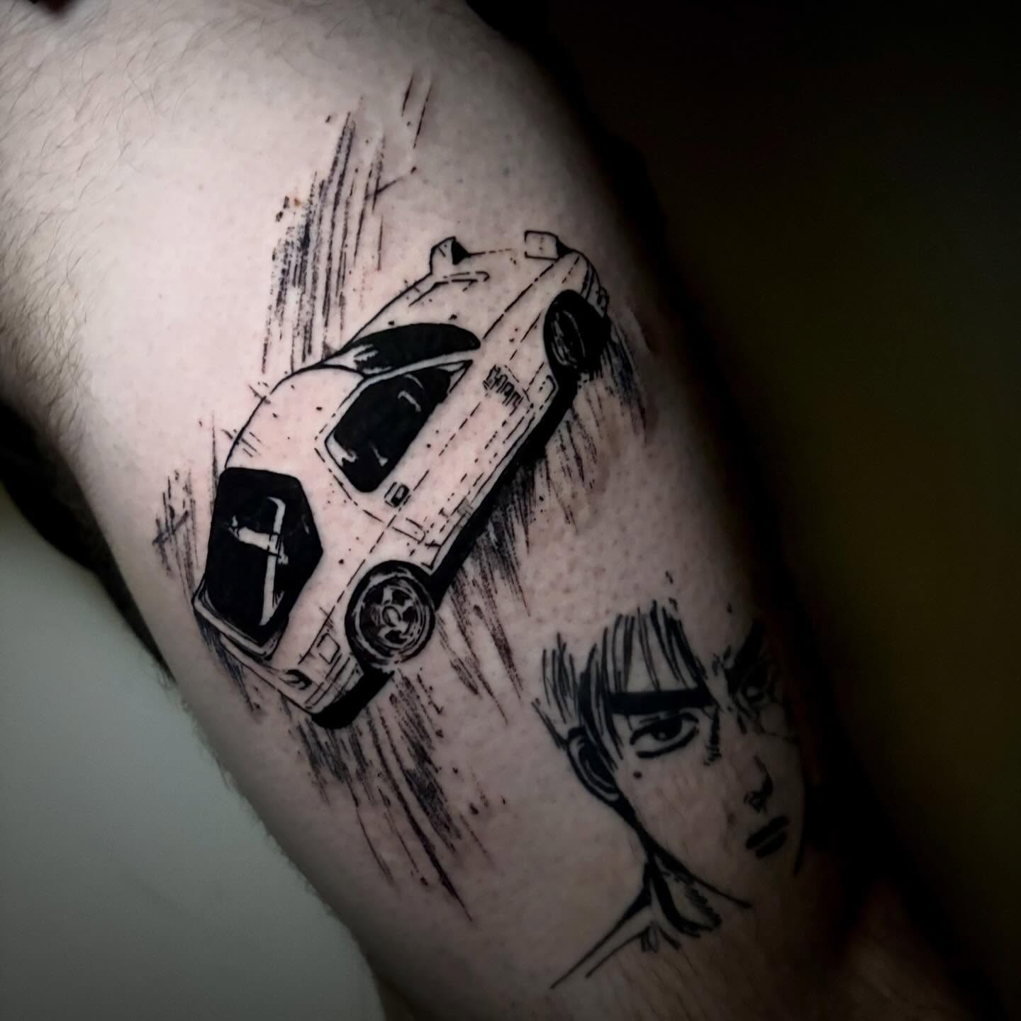Tattoo by @unknownliquids — black_and_grey