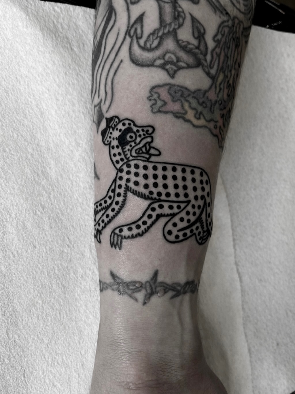 Tattoo by @mentalagonytattoo — dotwork